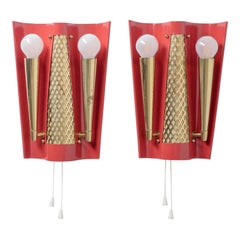 Sculptural Wall Lights, circa 1950 Sculptural Wall Lights, circa 1950