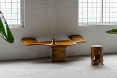 Sculptural wall mounted table in ash wood Netherlands 1970