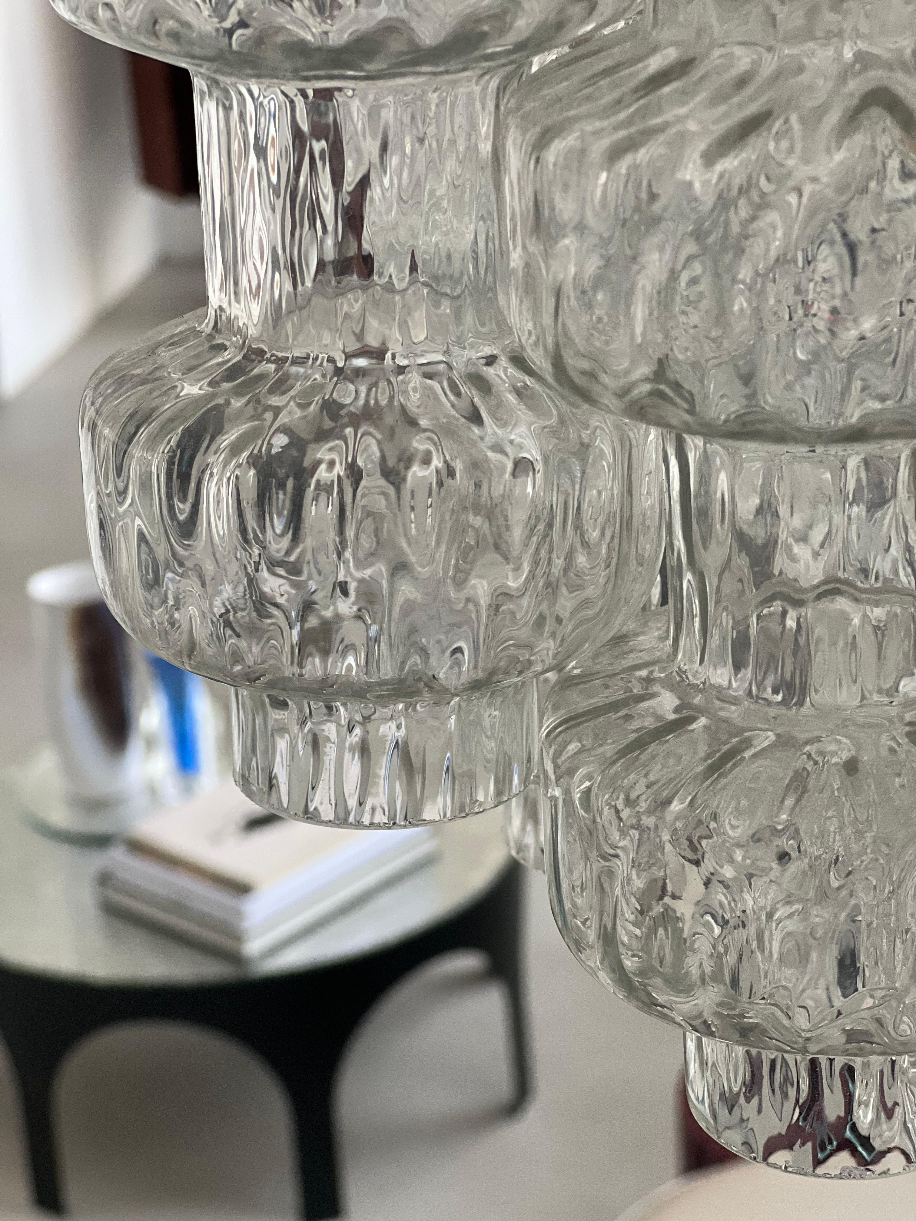 Aplique escultórico con cristales transparentes, Archimede Seguso , Murano 1960 en venta 7