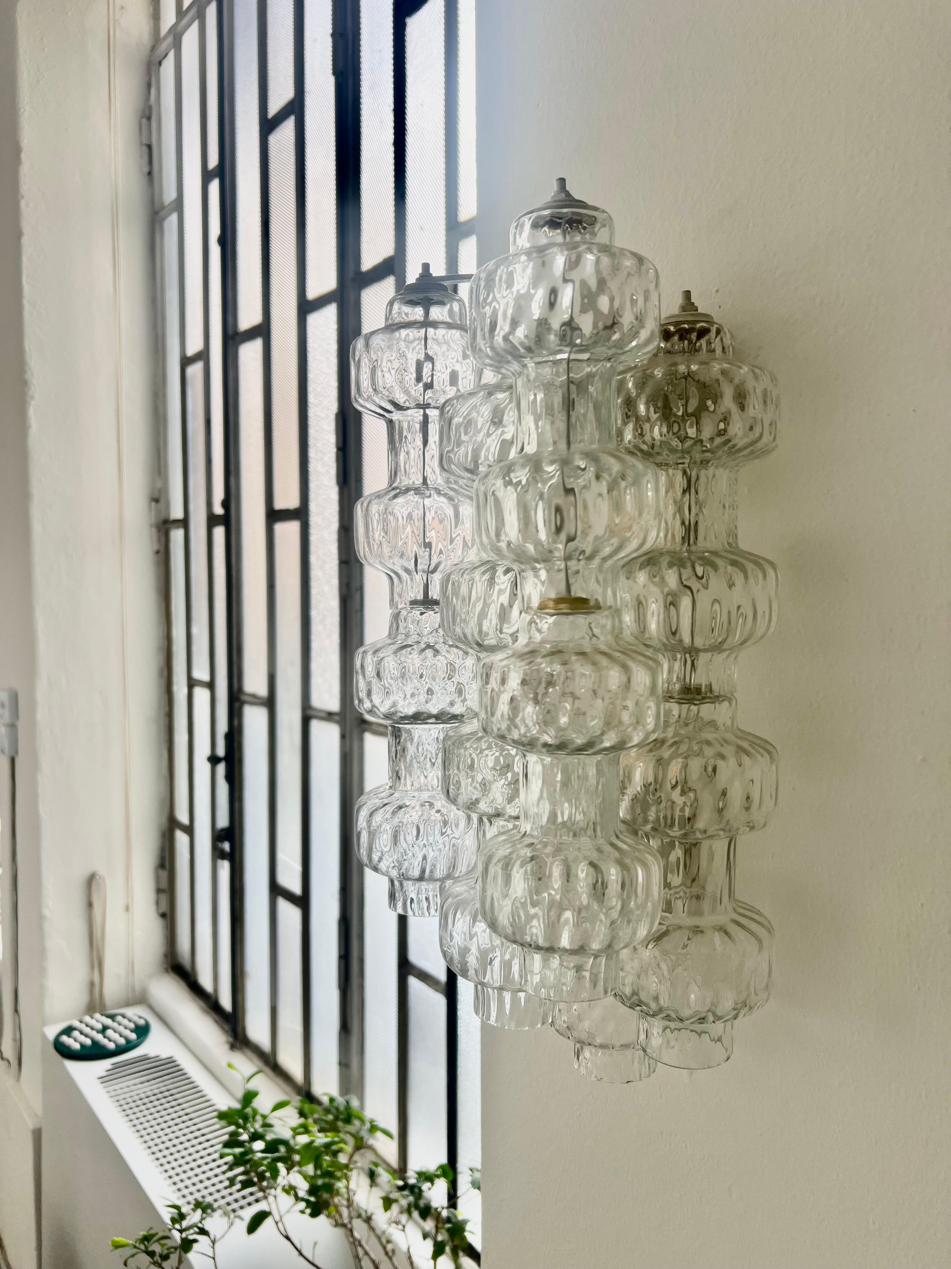 Aplique escultórico con cristales transparentes, Archimede Seguso , Murano 1960 en venta 8