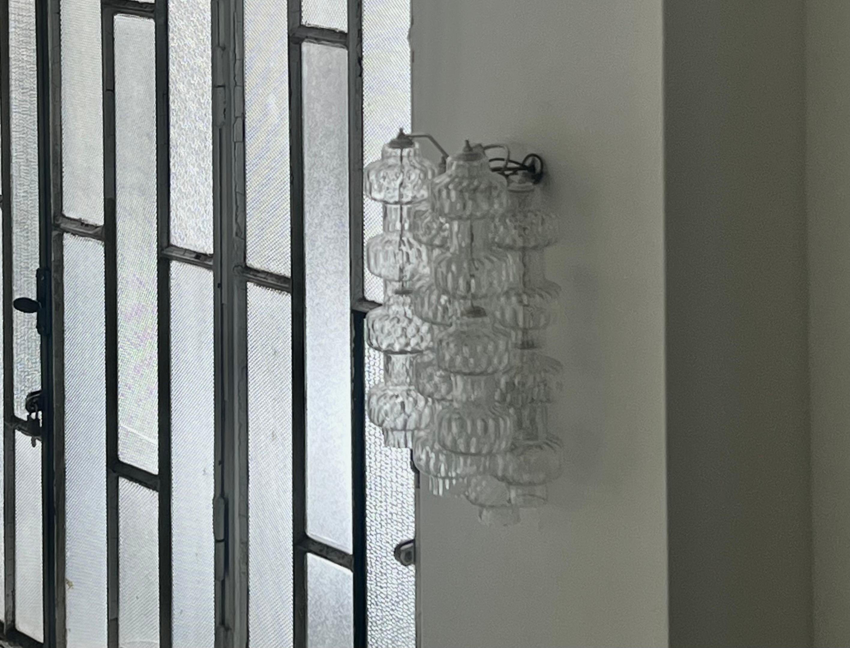 Aplique escultórico con cristales transparentes, Archimede Seguso , Murano 1960 en venta 11