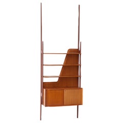 Sculptural Wall Unit in Teak by Dassi, Italy, 1950s