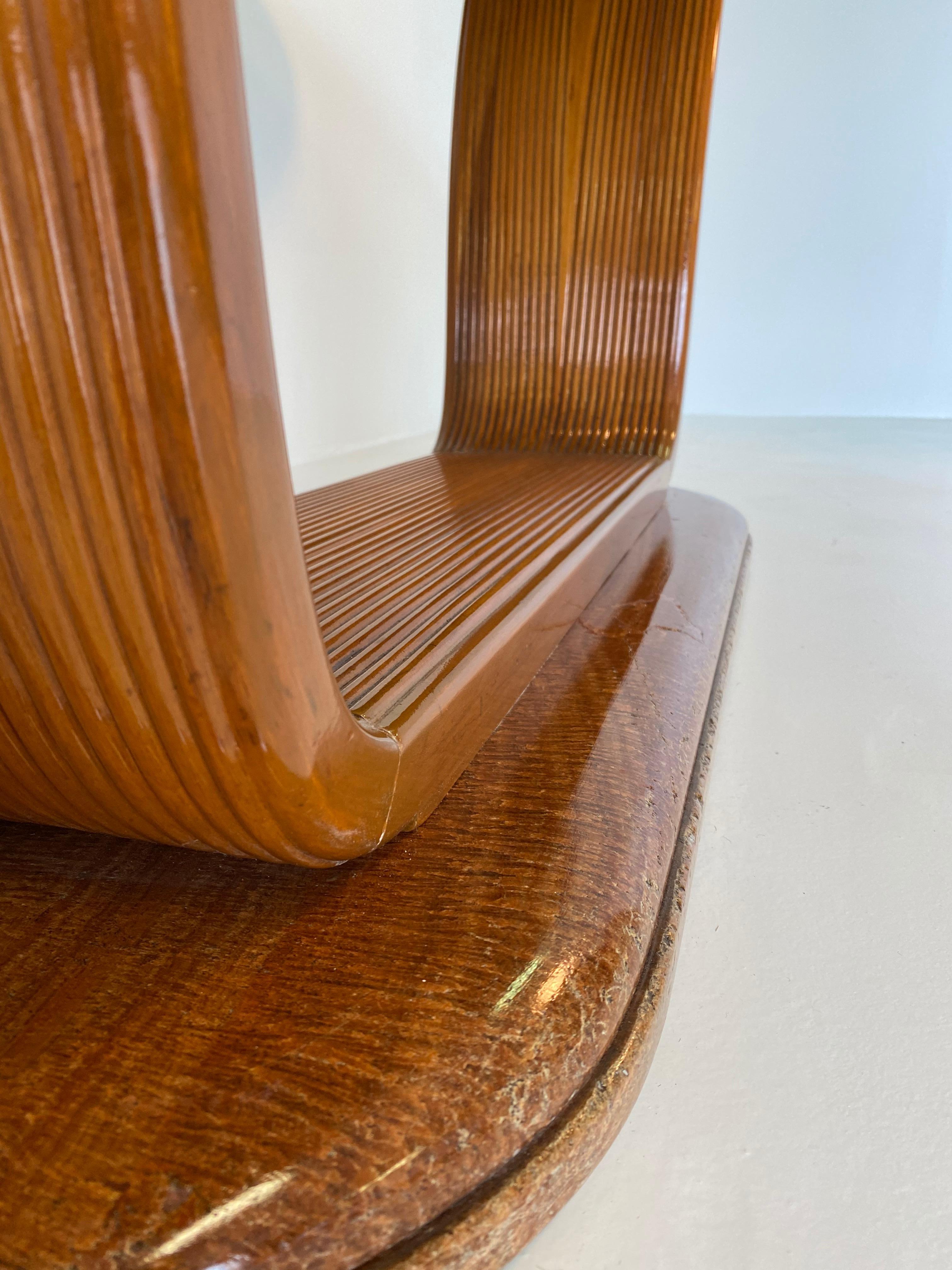 Sculptural Walnut and Marble Dining Table, 1940s 2