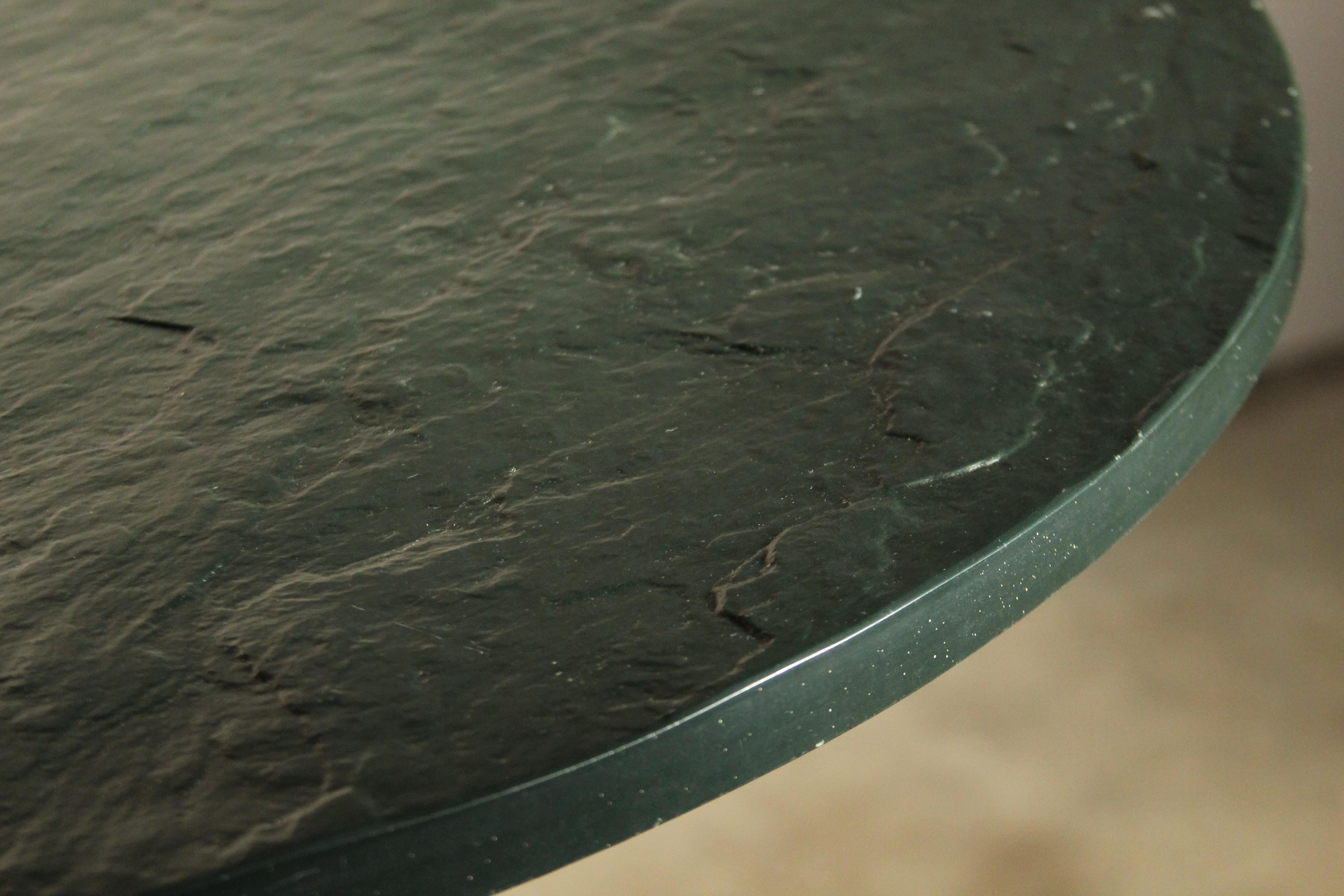 Mid-Century Organic Modern Sculptural Walnut and Slate Dining Table For Sale 4