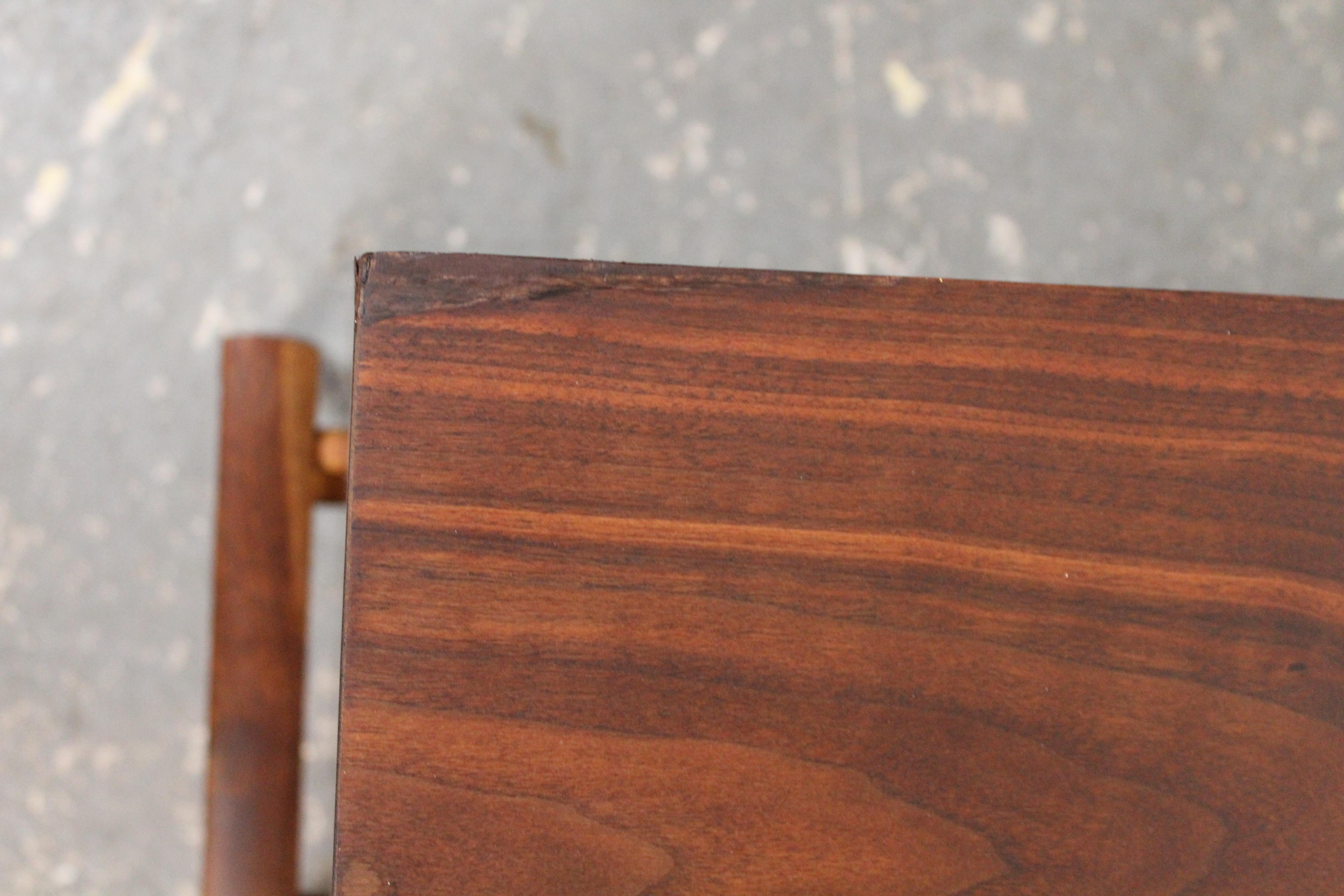 Sculptural Walnut & Bronze Nightstands by Helen Hobey Baker Inc. For Sale 4