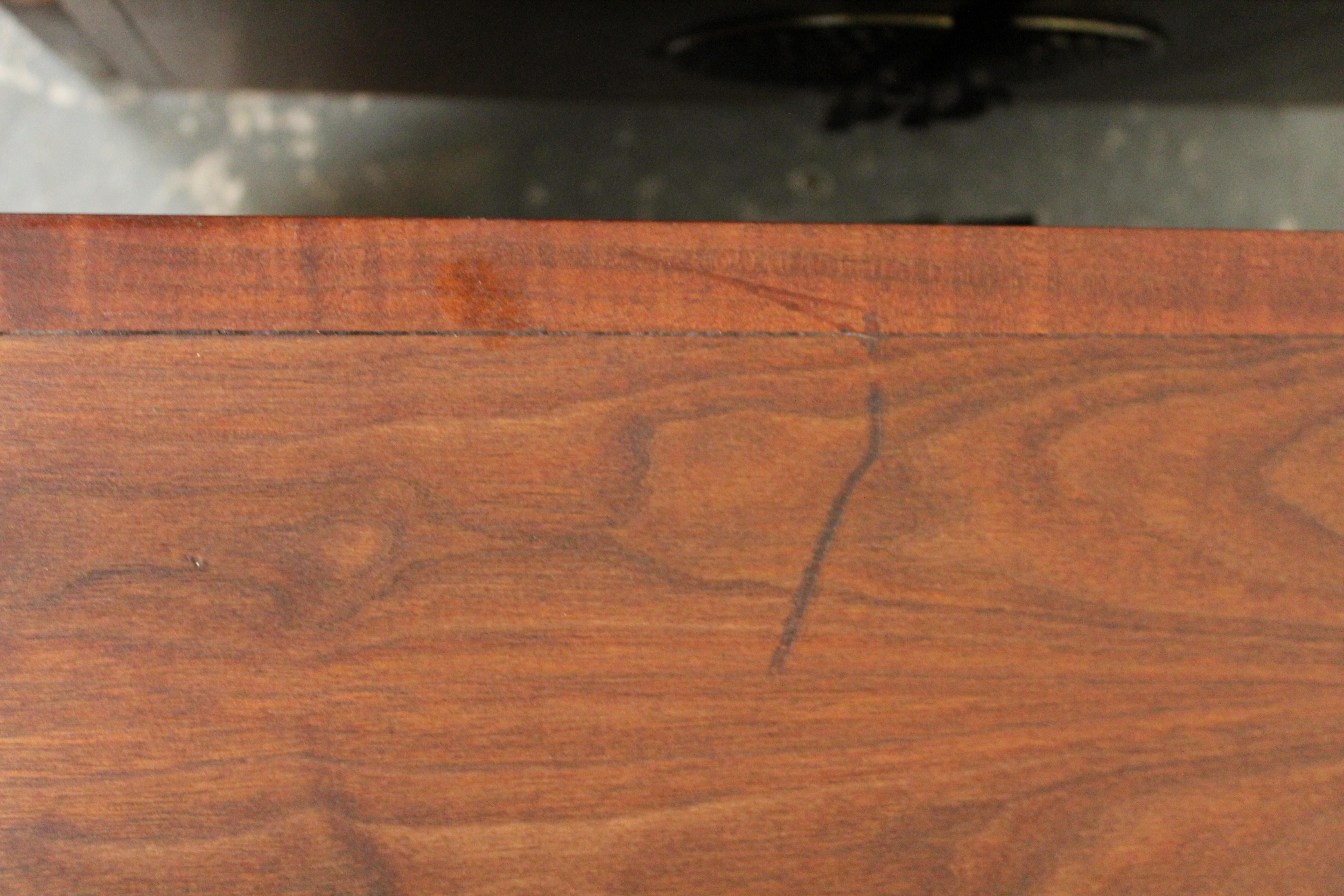 Sculptural Walnut & Bronze Nightstands by Helen Hobey Baker Inc. For Sale 6