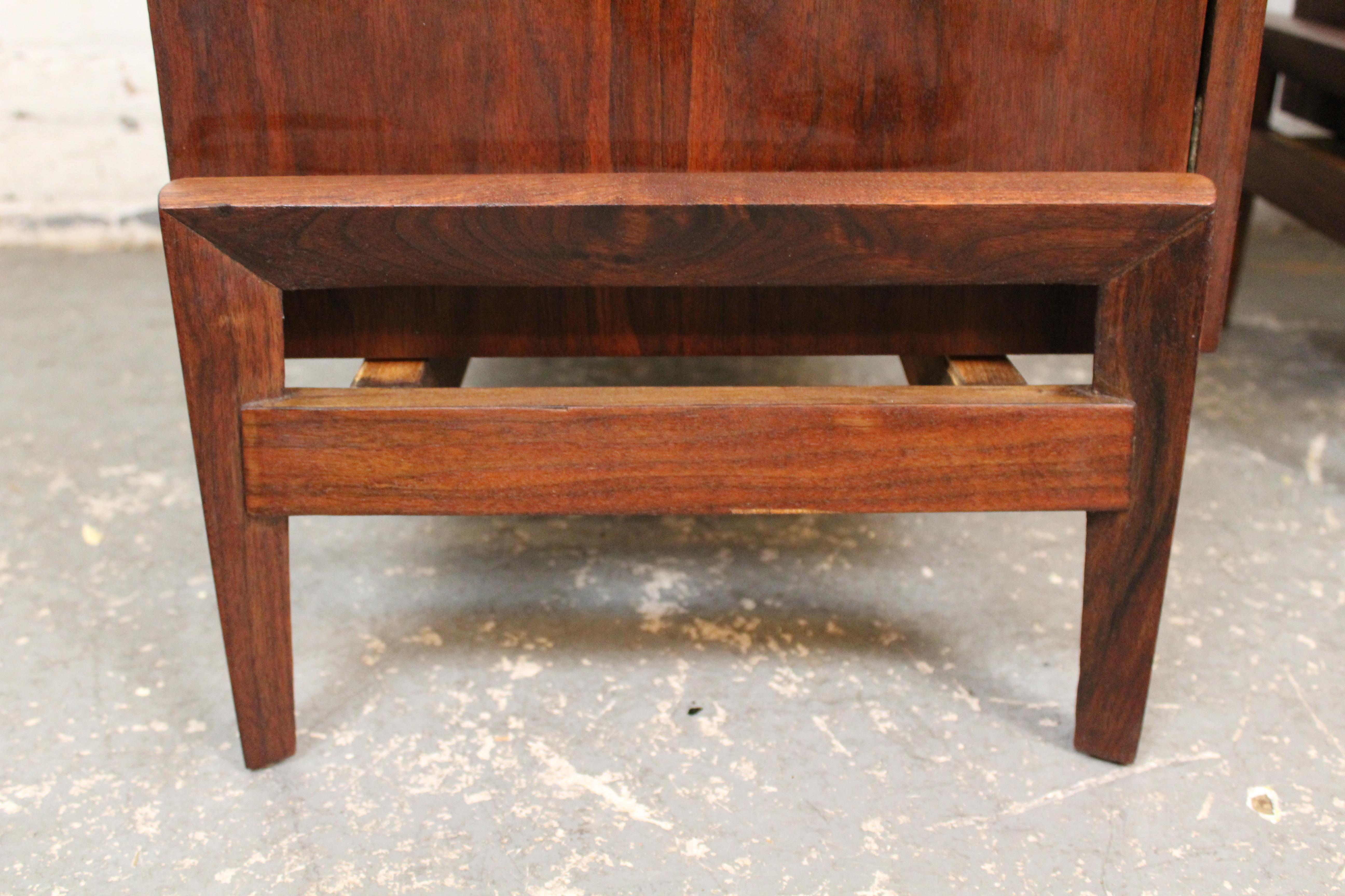Sculptural Walnut & Bronze Nightstands by Helen Hobey Baker Inc. For Sale 7