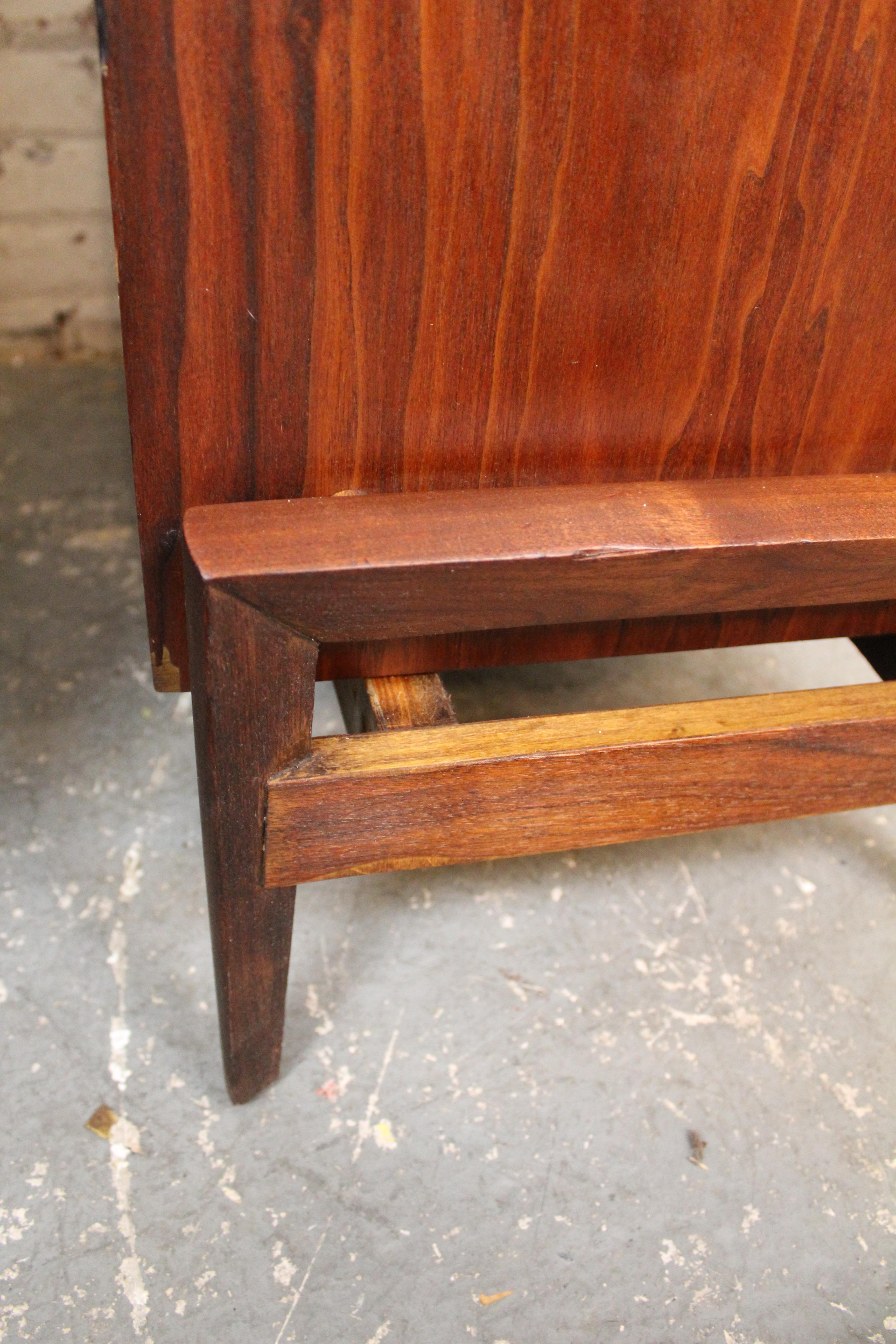 Sculptural Walnut & Bronze Nightstands by Helen Hobey Baker Inc. For Sale 9