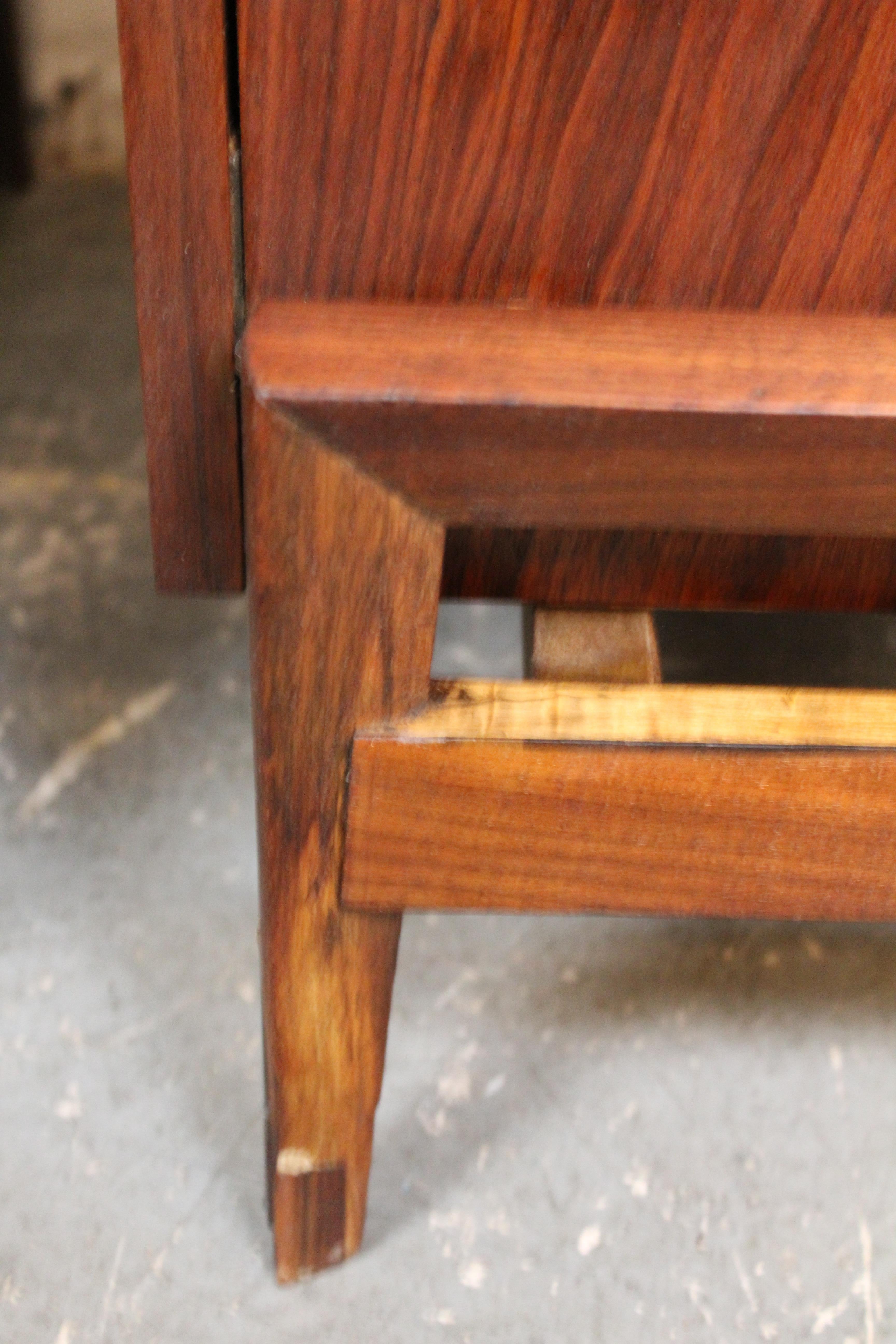 Sculptural Walnut & Bronze Nightstands by Helen Hobey Baker Inc. For Sale 10
