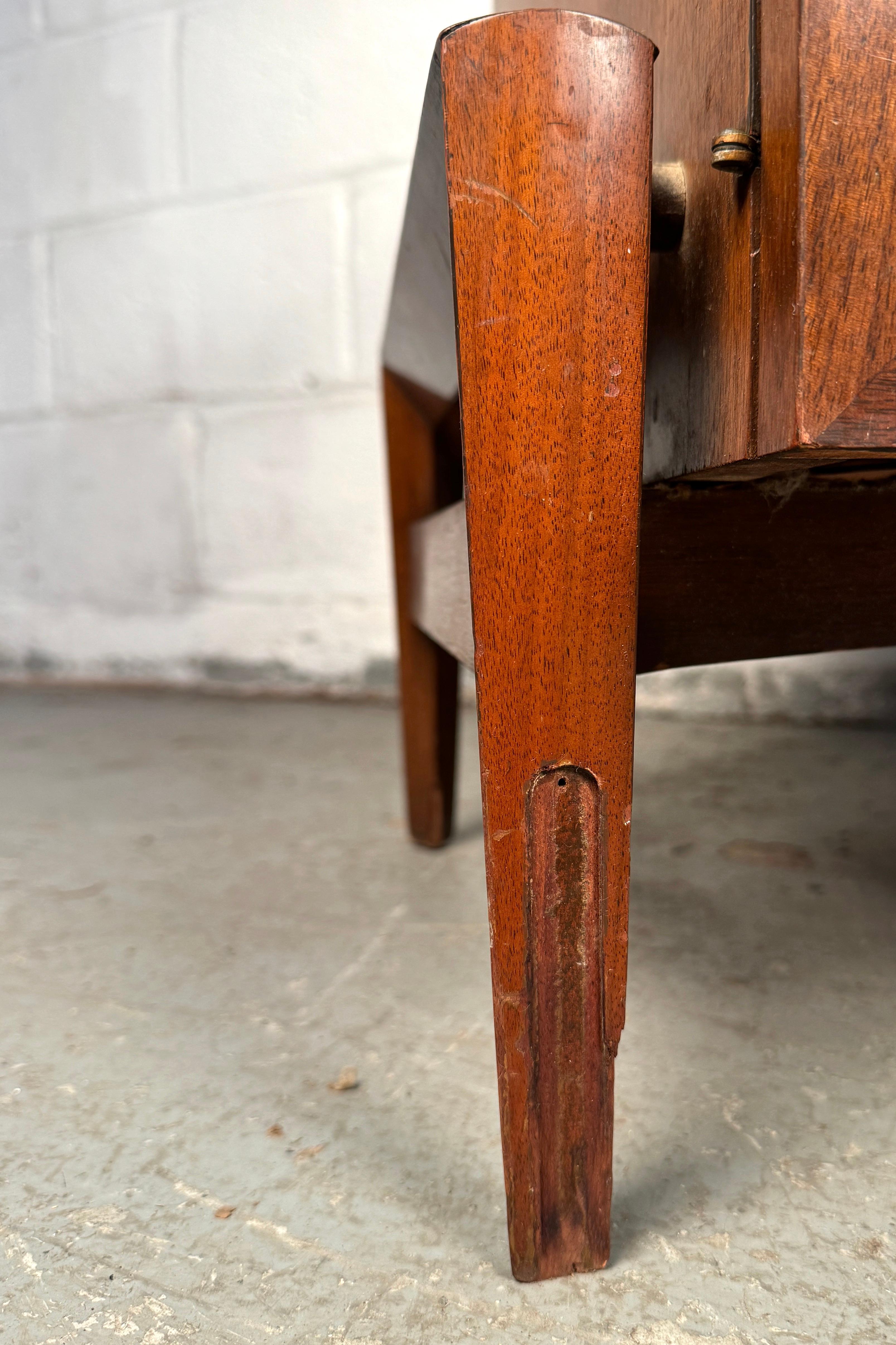Sculptural Walnut & Bronze Nightstands by Helen Hobey for Baker Inc. For Sale 6