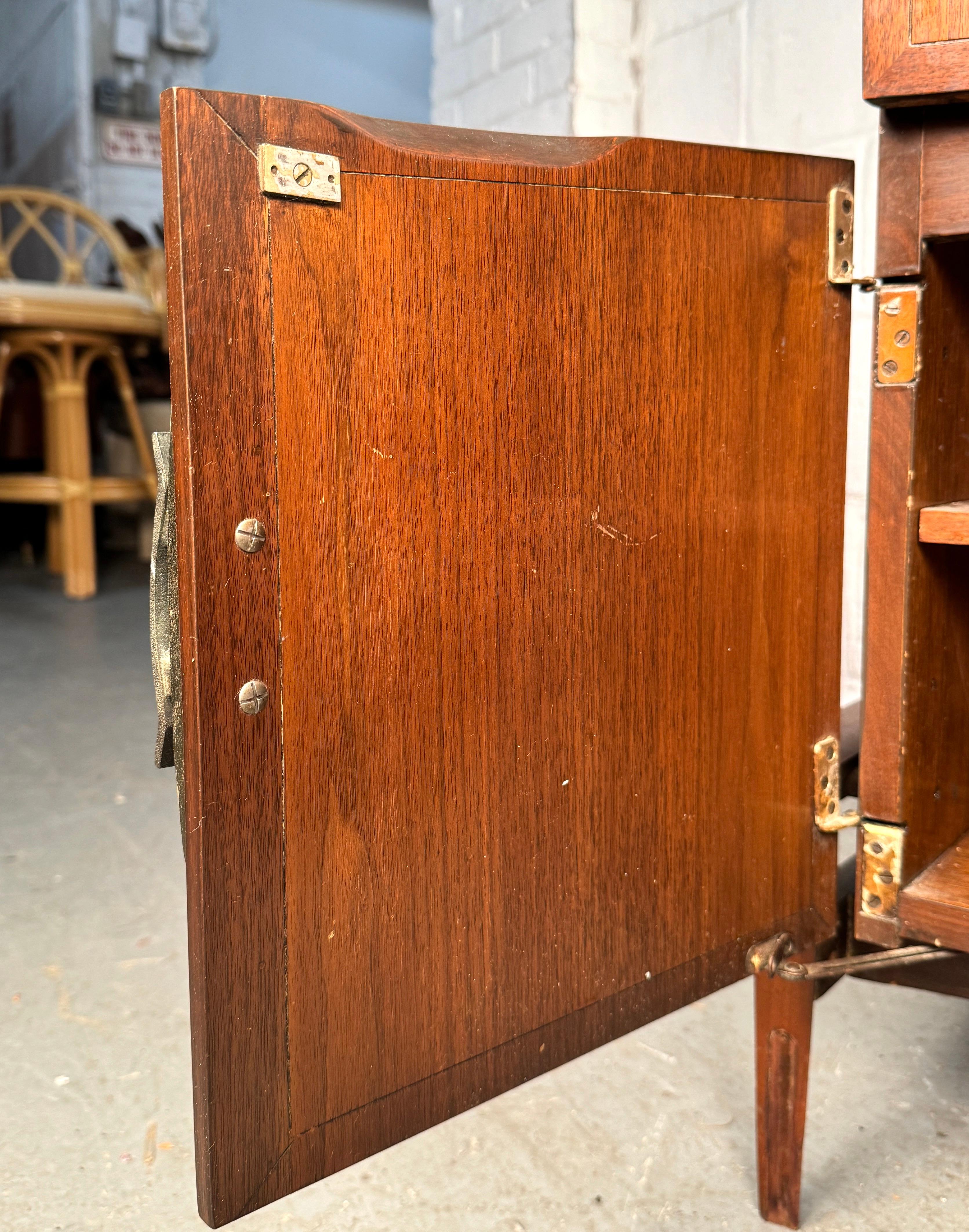 Sculptural Walnut & Bronze Nightstands by Helen Hobey for Baker Inc. For Sale 9