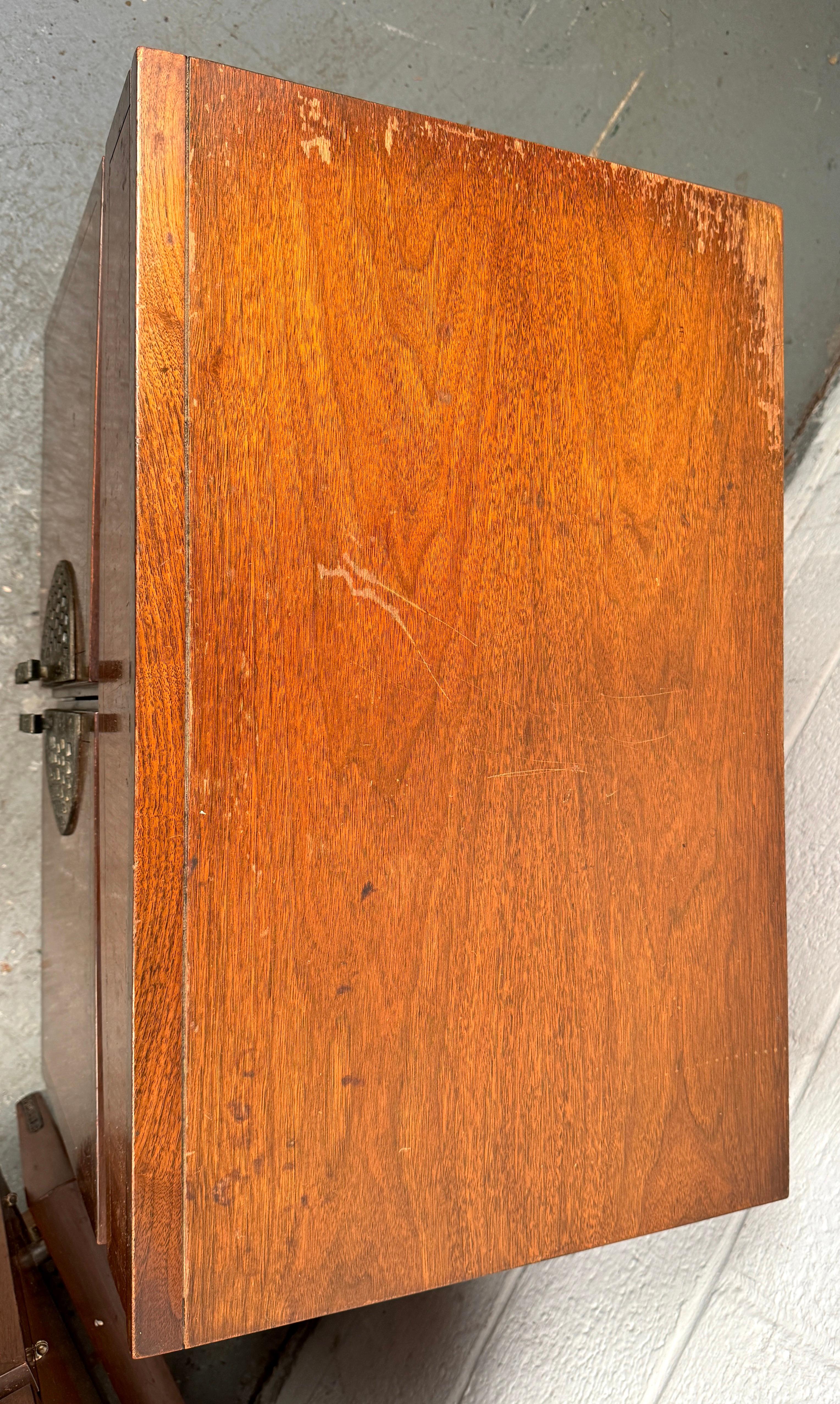 Sculptural Walnut & Bronze Nightstands by Helen Hobey for Baker Inc. In Good Condition For Sale In Brooklyn, NY