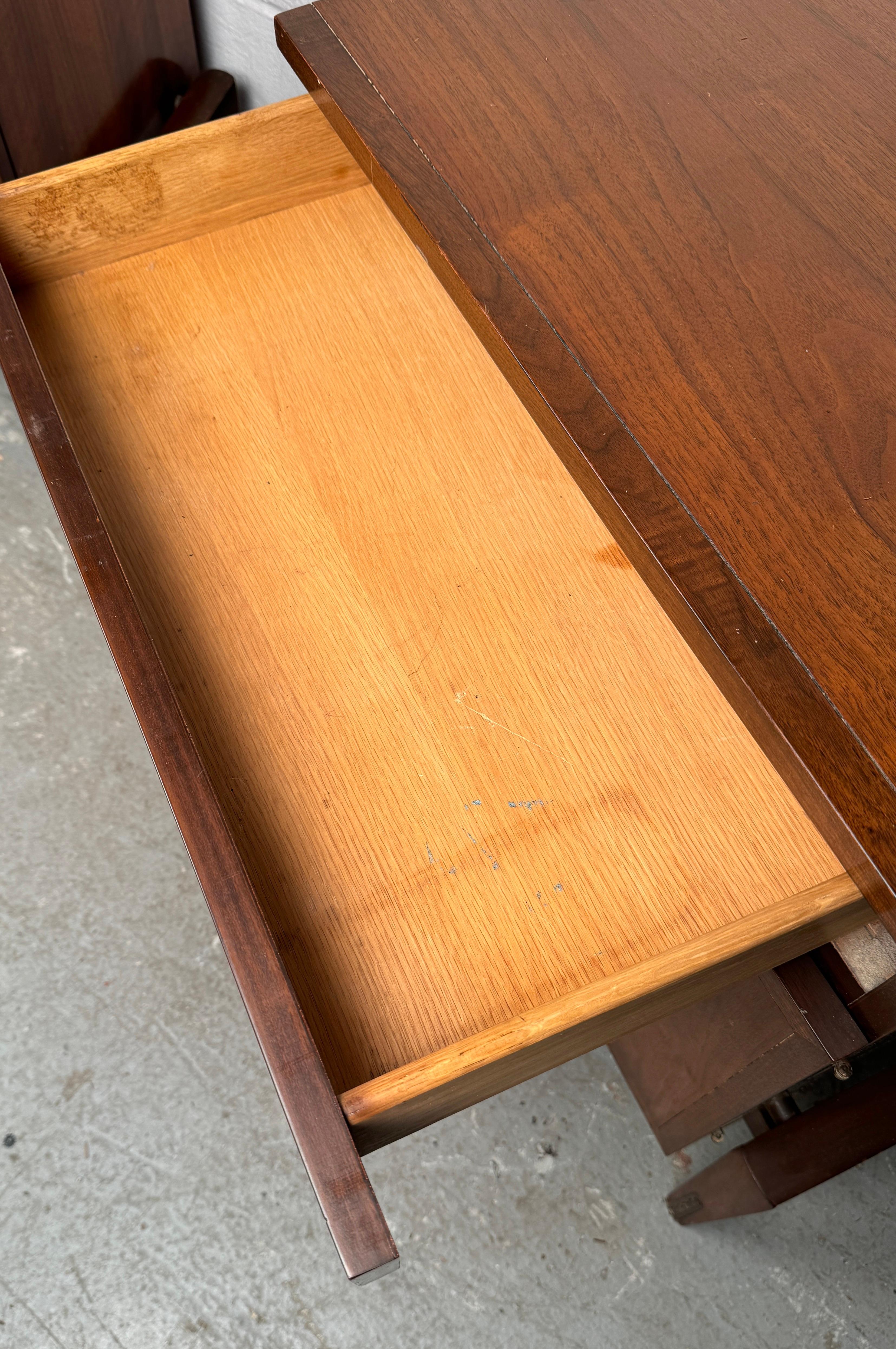 Sculptural Walnut & Bronze Nightstands by Helen Hobey for Baker Inc. For Sale 2