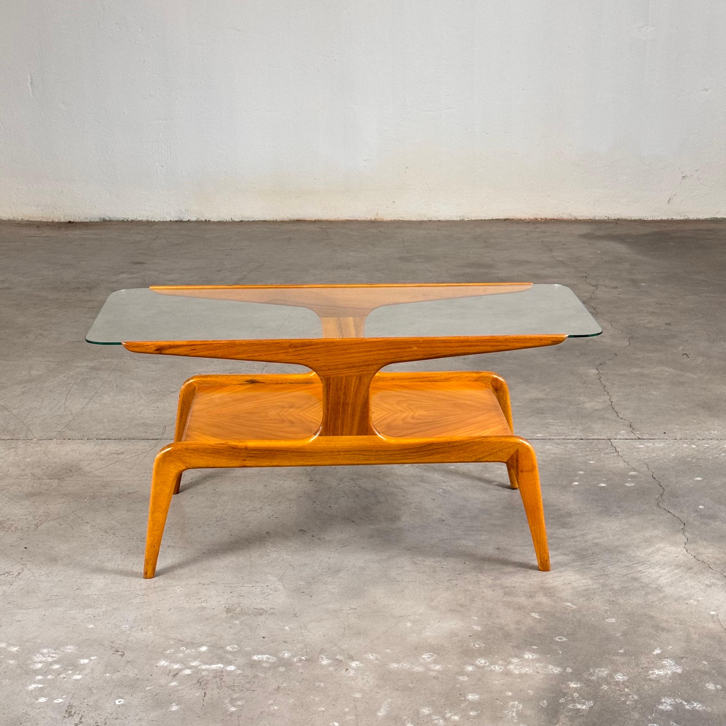 Sculptural Walnut Coffee Table by Gio Ponti for Domus Nova, Italy, 1950s For Sale 9