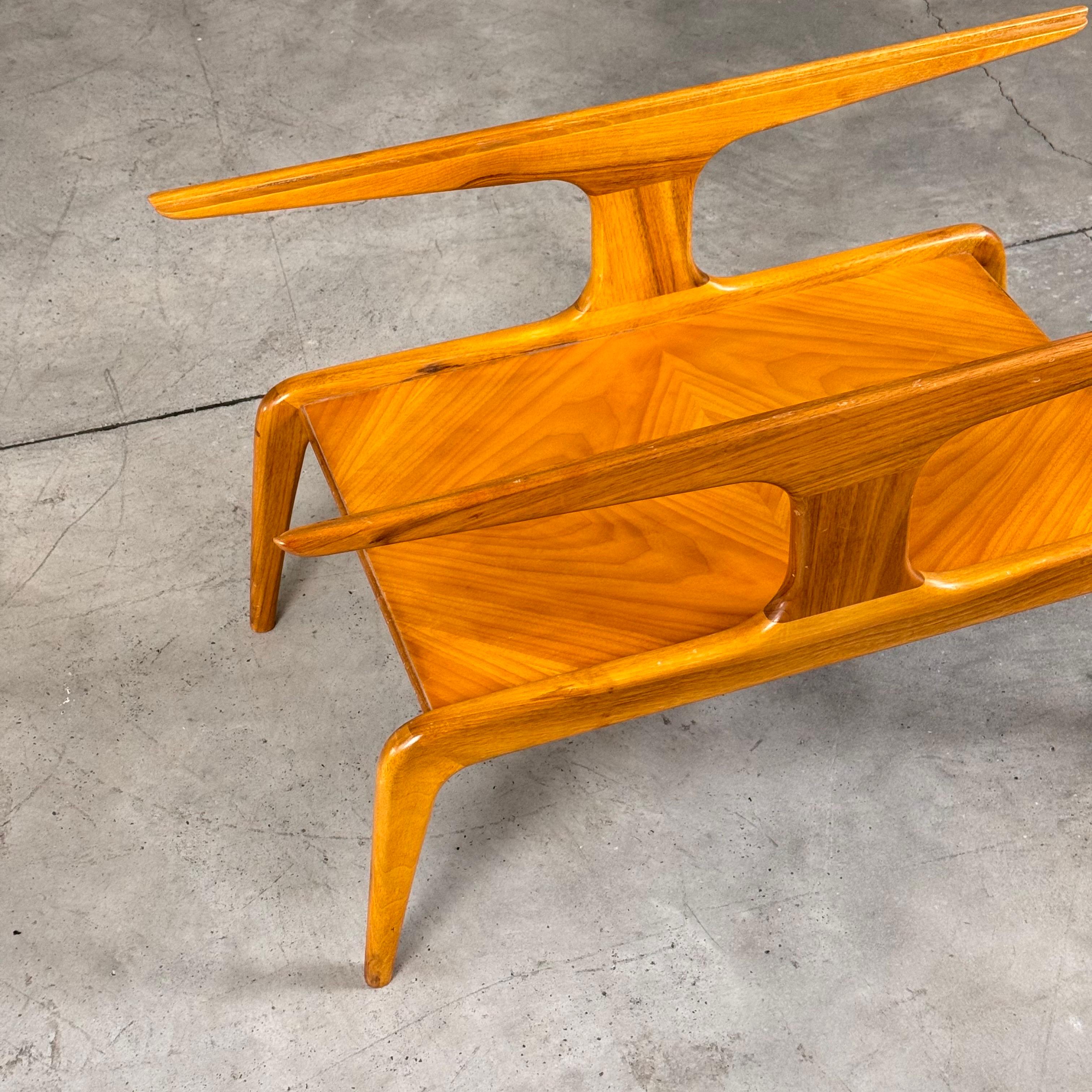 Sculptural Walnut Coffee Table by Gio Ponti for Domus Nova, Italy, 1950s For Sale 14
