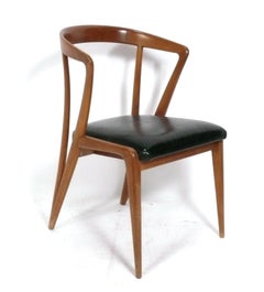 Sculptural Walnut Dining Chairs Designed by Bertha Schaeffer for Singer and Sons