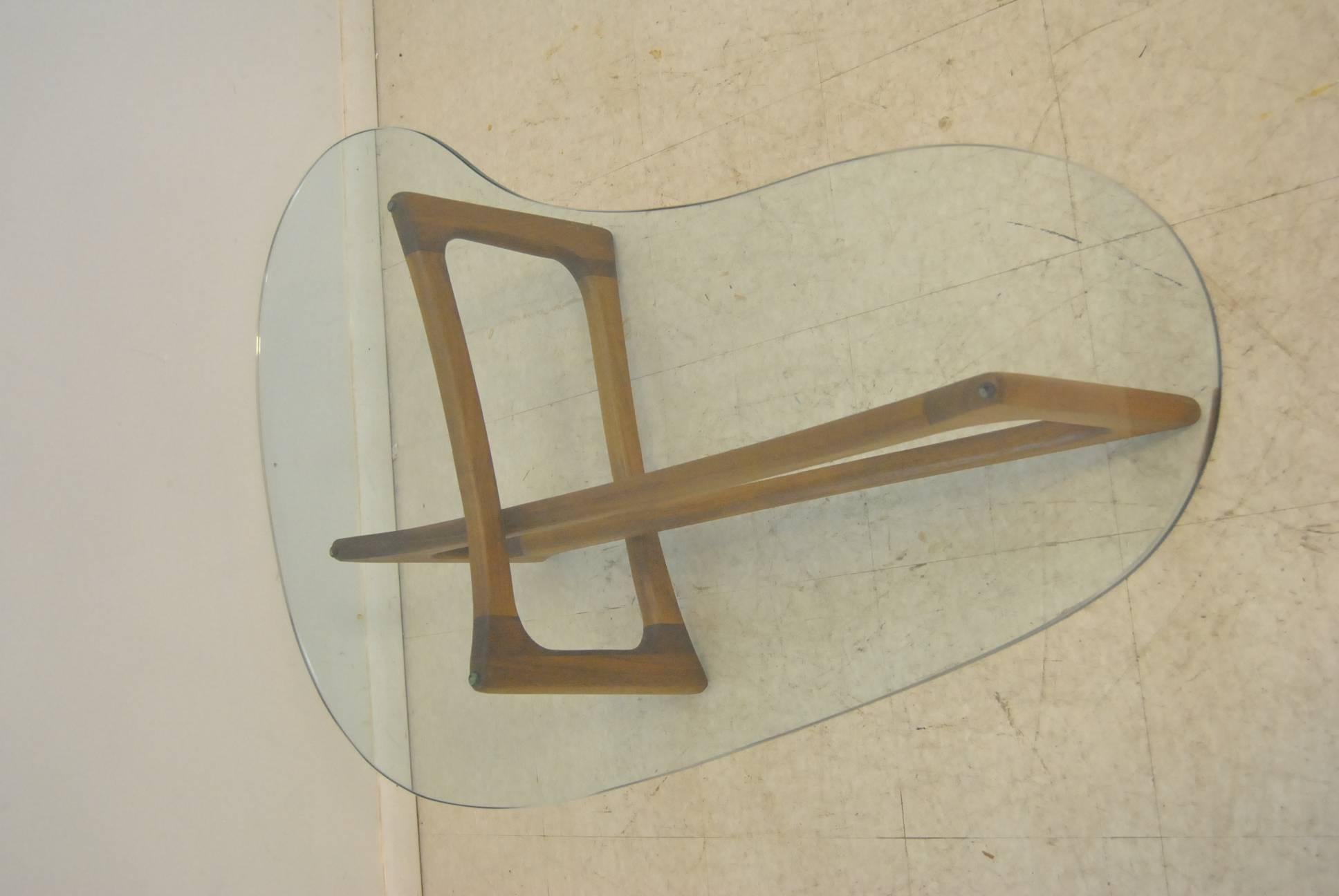 Mid-Century Modern Sculptural Walnut Dog Bone Coffee Table by Adrian Pearsall