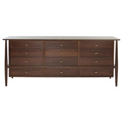 Sculptural Walnut Dresser by John Stuart, circa 1950s