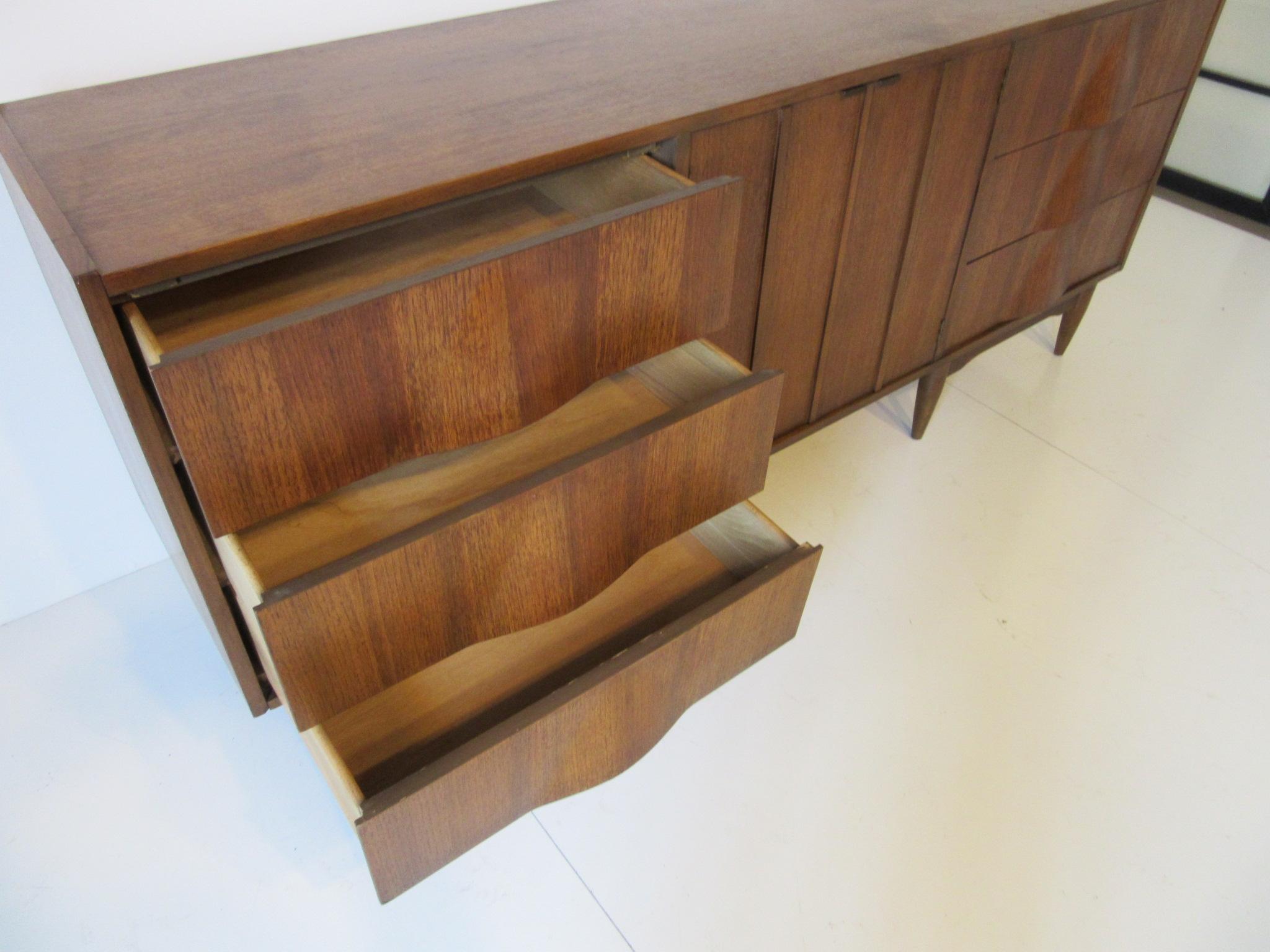 Sculptural Walnut Dresser or Chest in the Style of Henry P. Glass 1