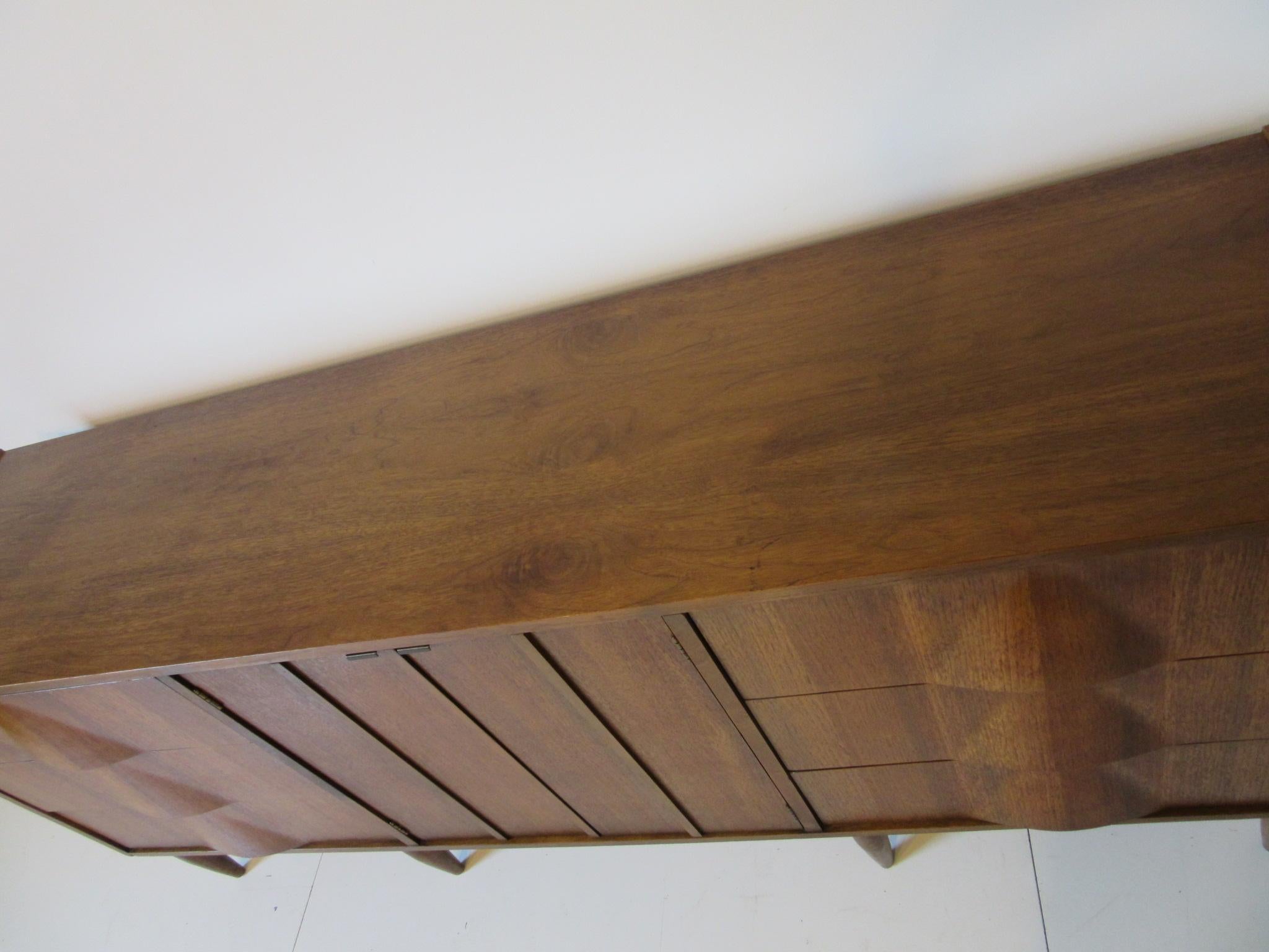 Sculptural Walnut Dresser or Chest in the Style of Henry P. Glass 2