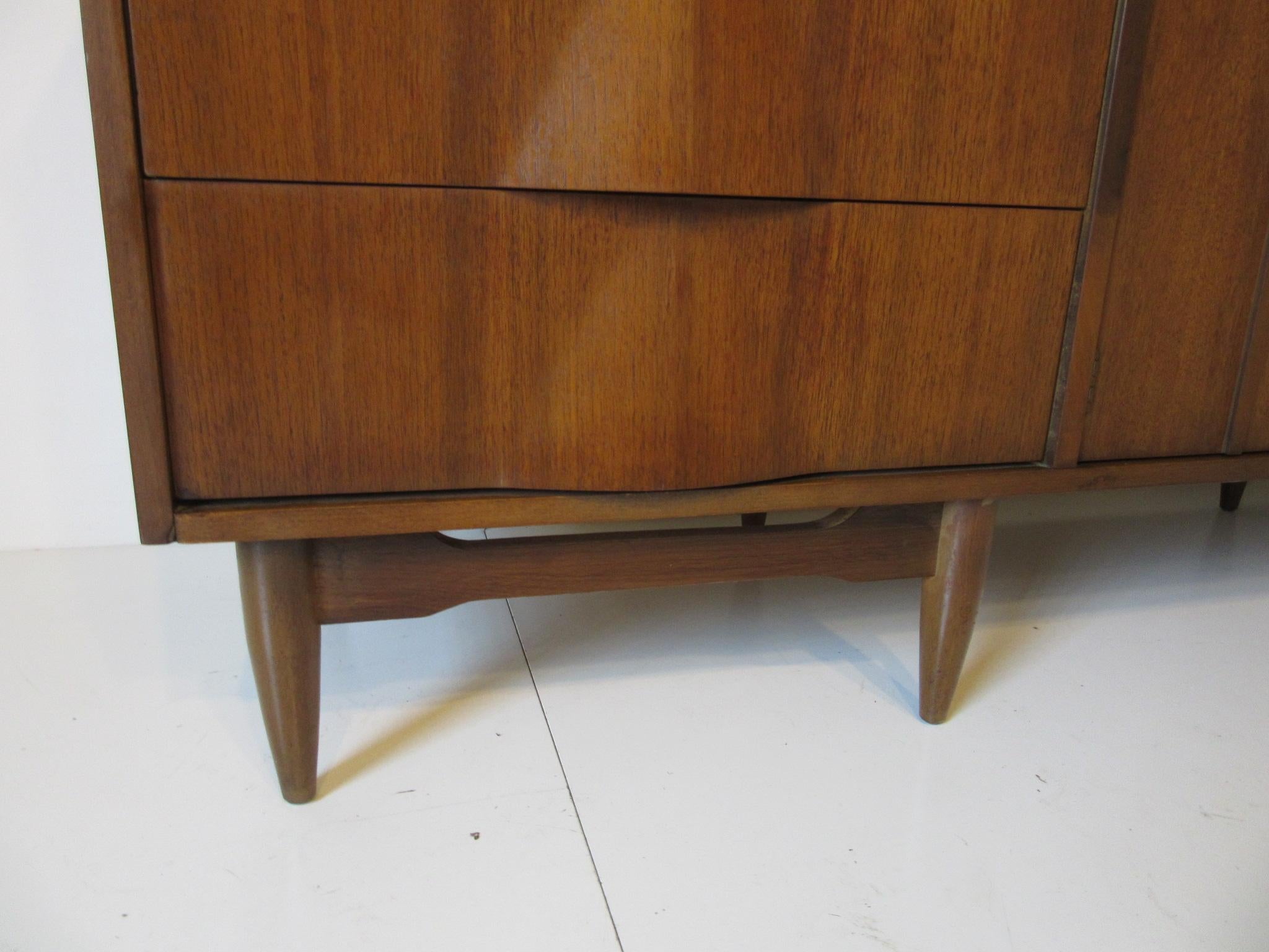 Sculptural Walnut Dresser or Chest in the Style of Henry P. Glass 3