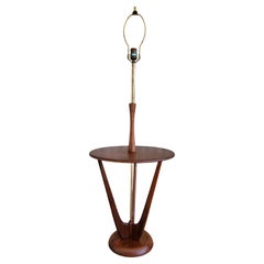 Vintage Sculptural Walnut Floor Lamp Manner of Modeline