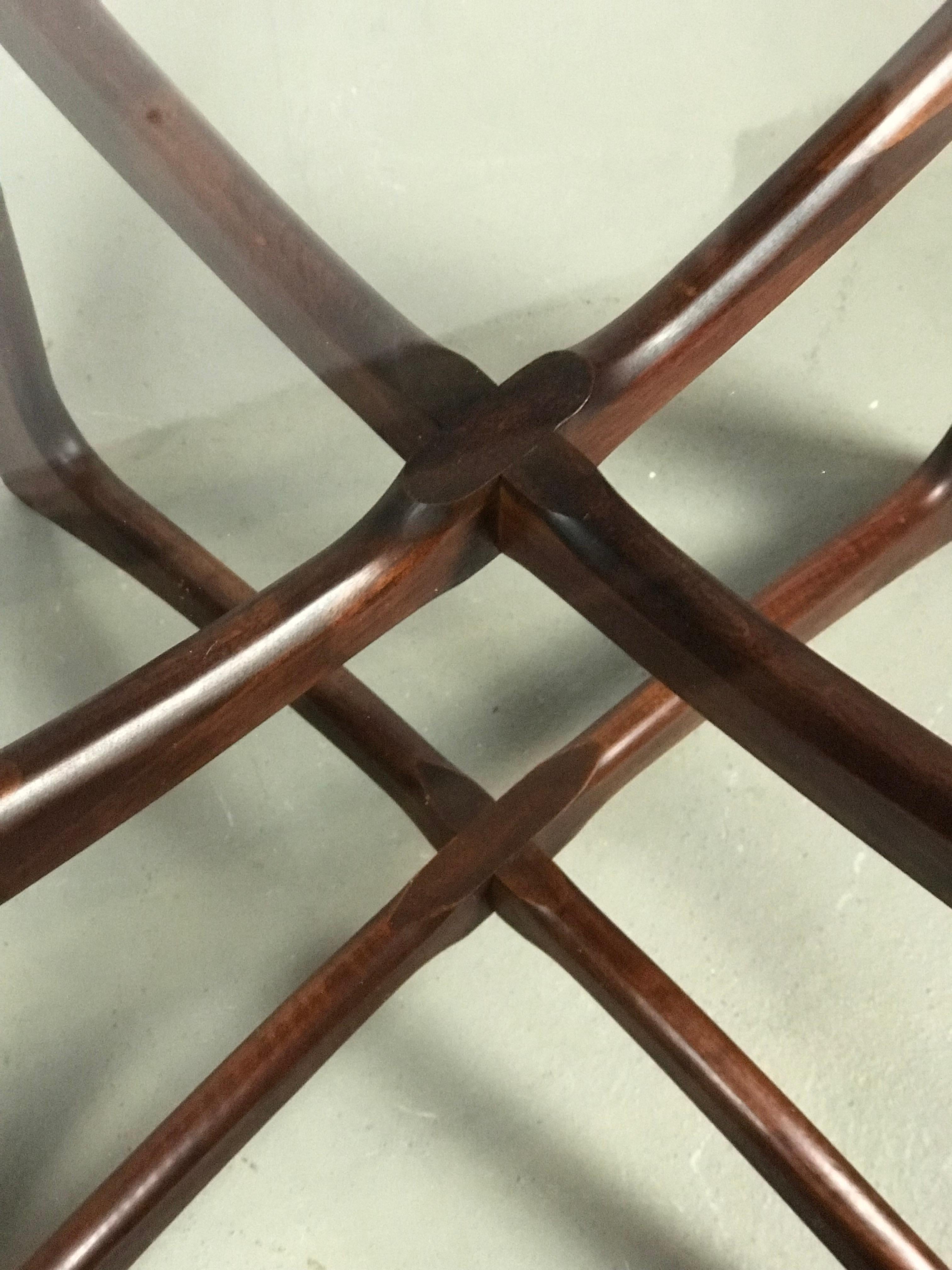 Sculptural Walnut and Glass Dining Table by Adrian Pearsall for Craft Associates 2