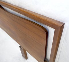 Sculptural Walnut Headboard Bed 102" Wide Mid Century Modern MINT