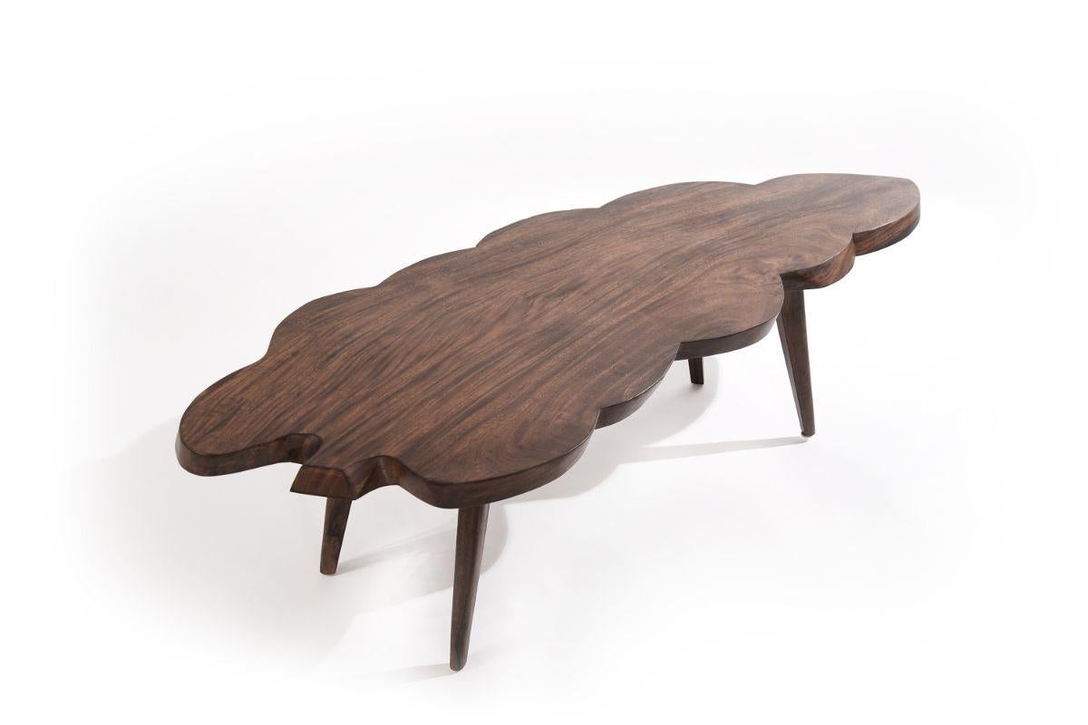 20th Century Sculptural Walnut Live Edge Coffee Table, 1960s