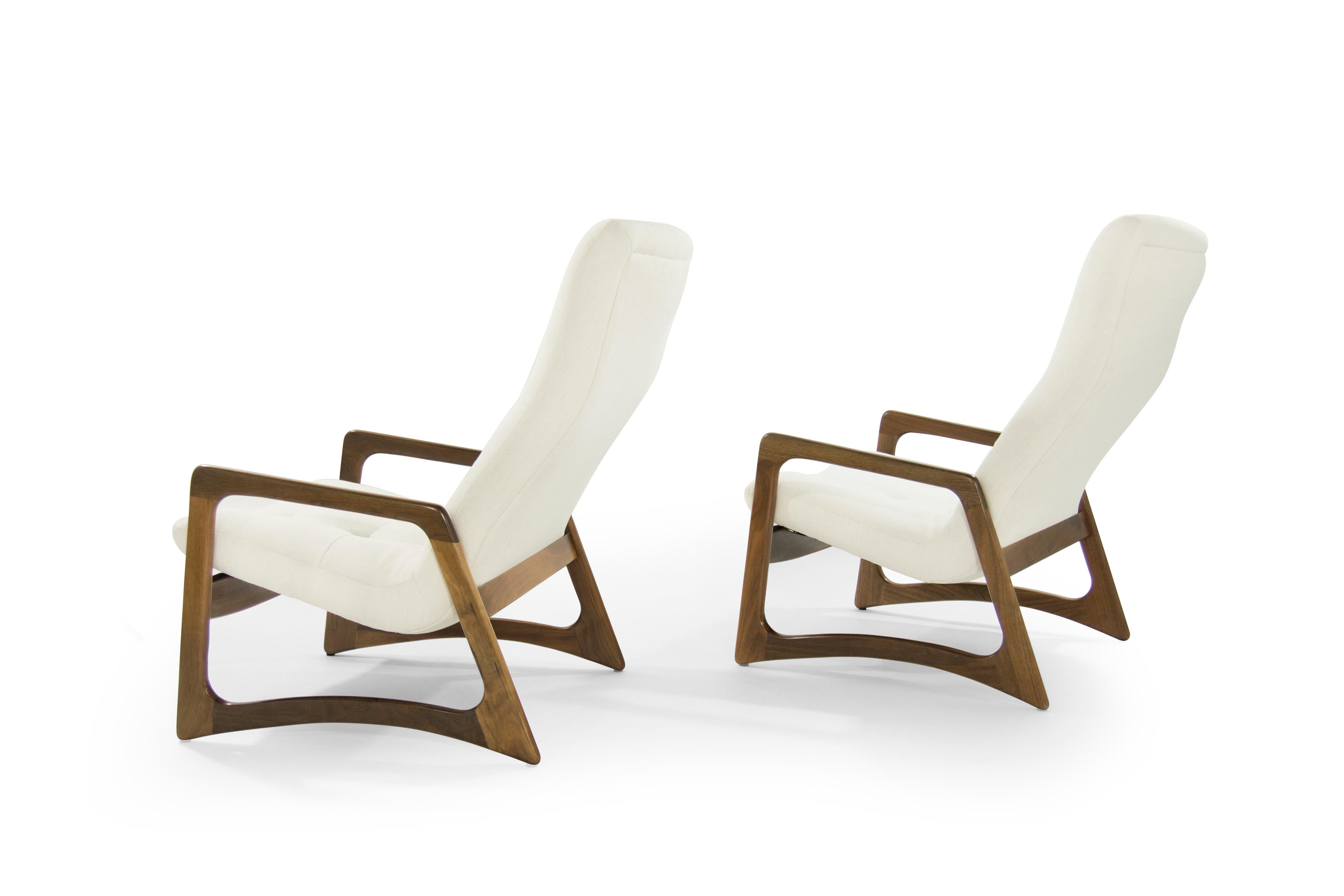 20th Century Sculptural Walnut Lounge Chairs by Adrian Pearsall for Craft Associates