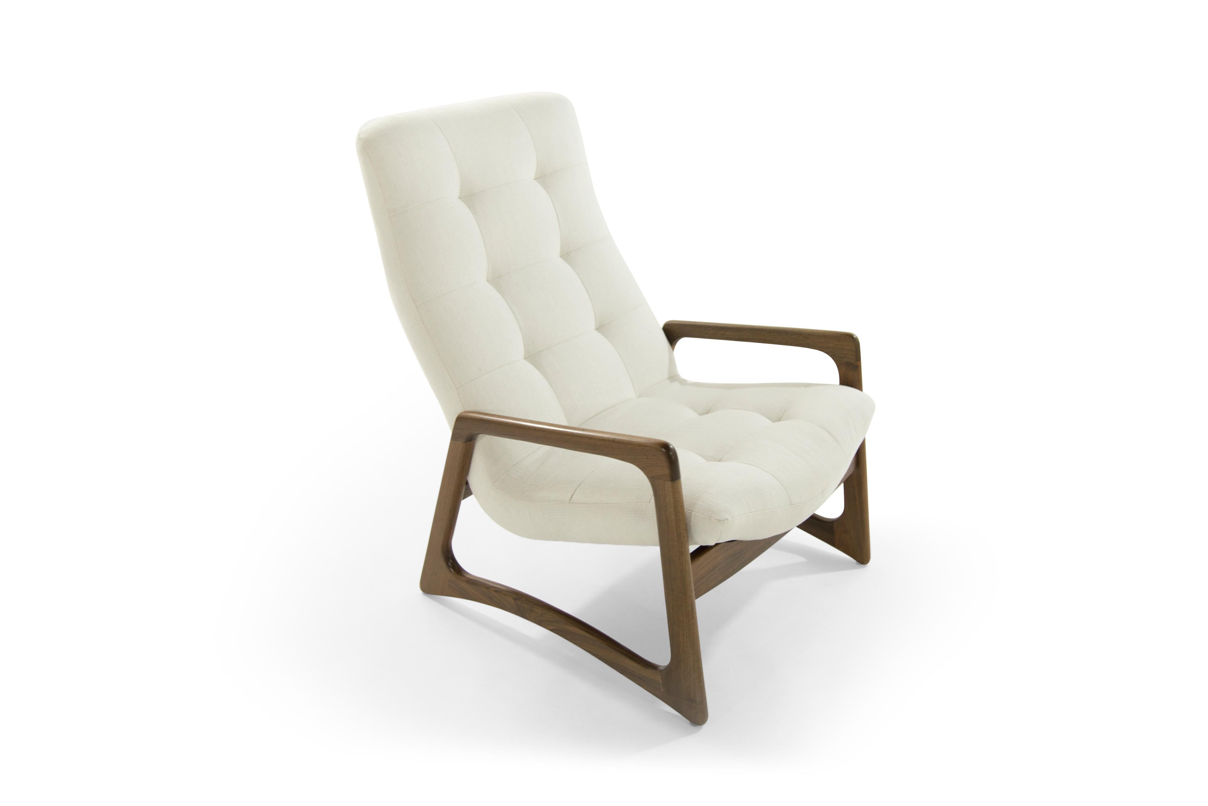 Twill Sculptural Walnut Lounge Chairs by Adrian Pearsall for Craft Associates
