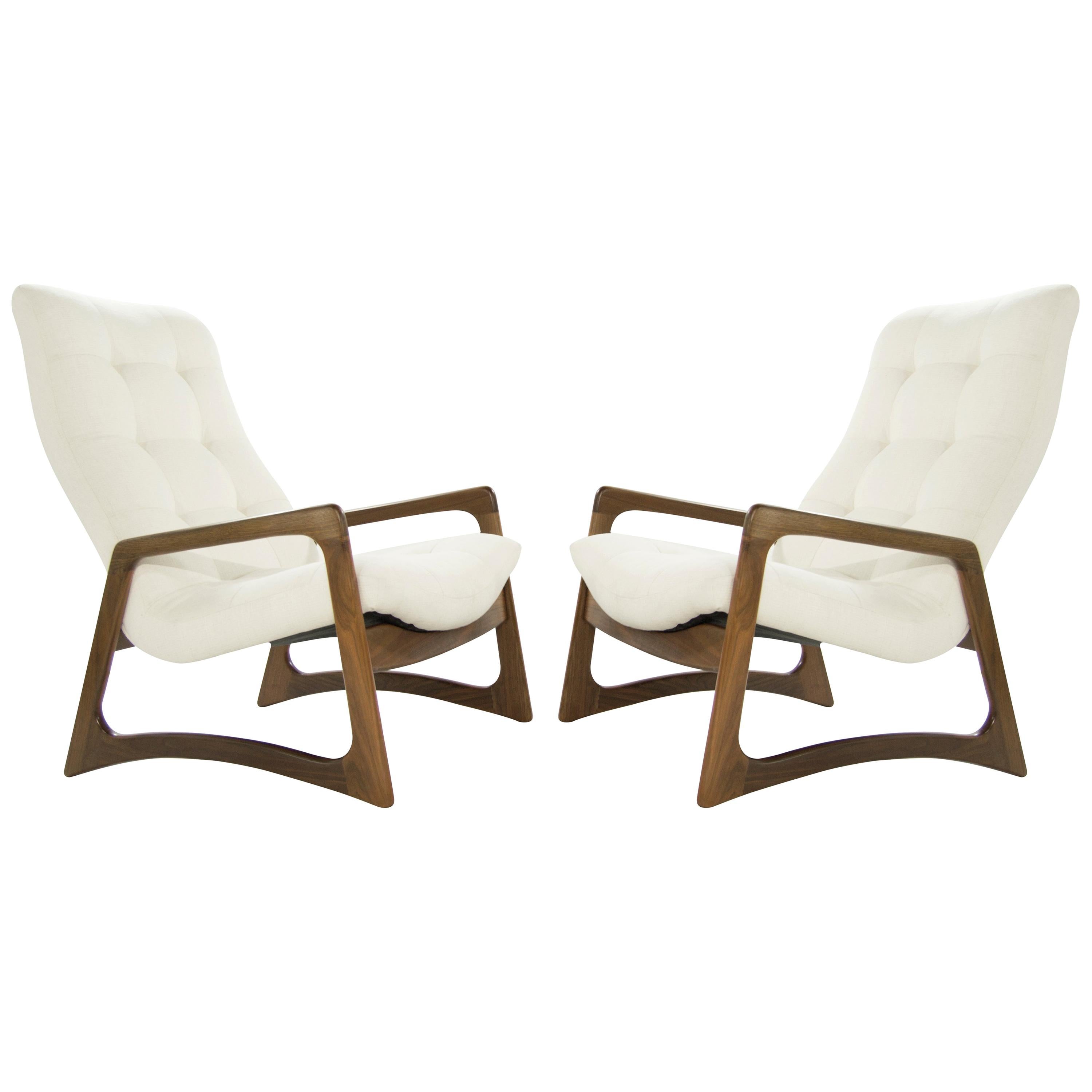 Sculptural Walnut Lounge Chairs by Adrian Pearsall for Craft Associates