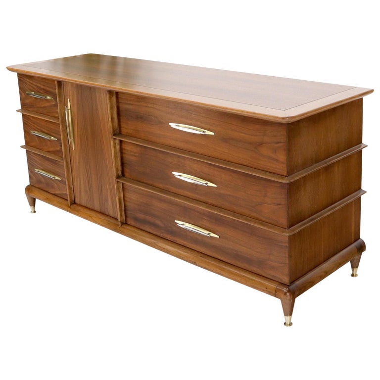 chinese dress ladies MID-CENTURY MODERN BURL LONG DRESSER