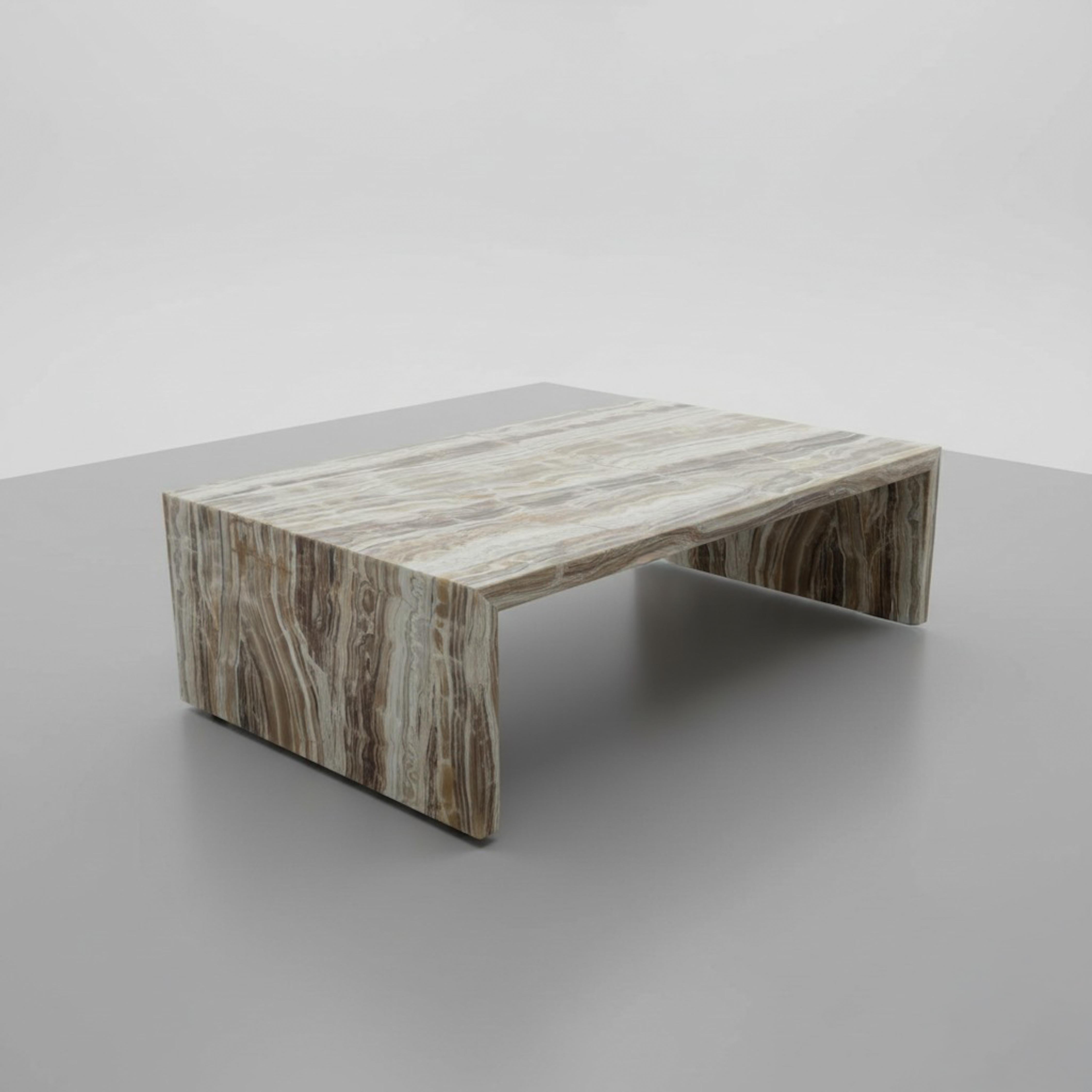 Mesa de centro escultural de mármol ónix en cascada - Mesa de mármol en cascada Turco en venta