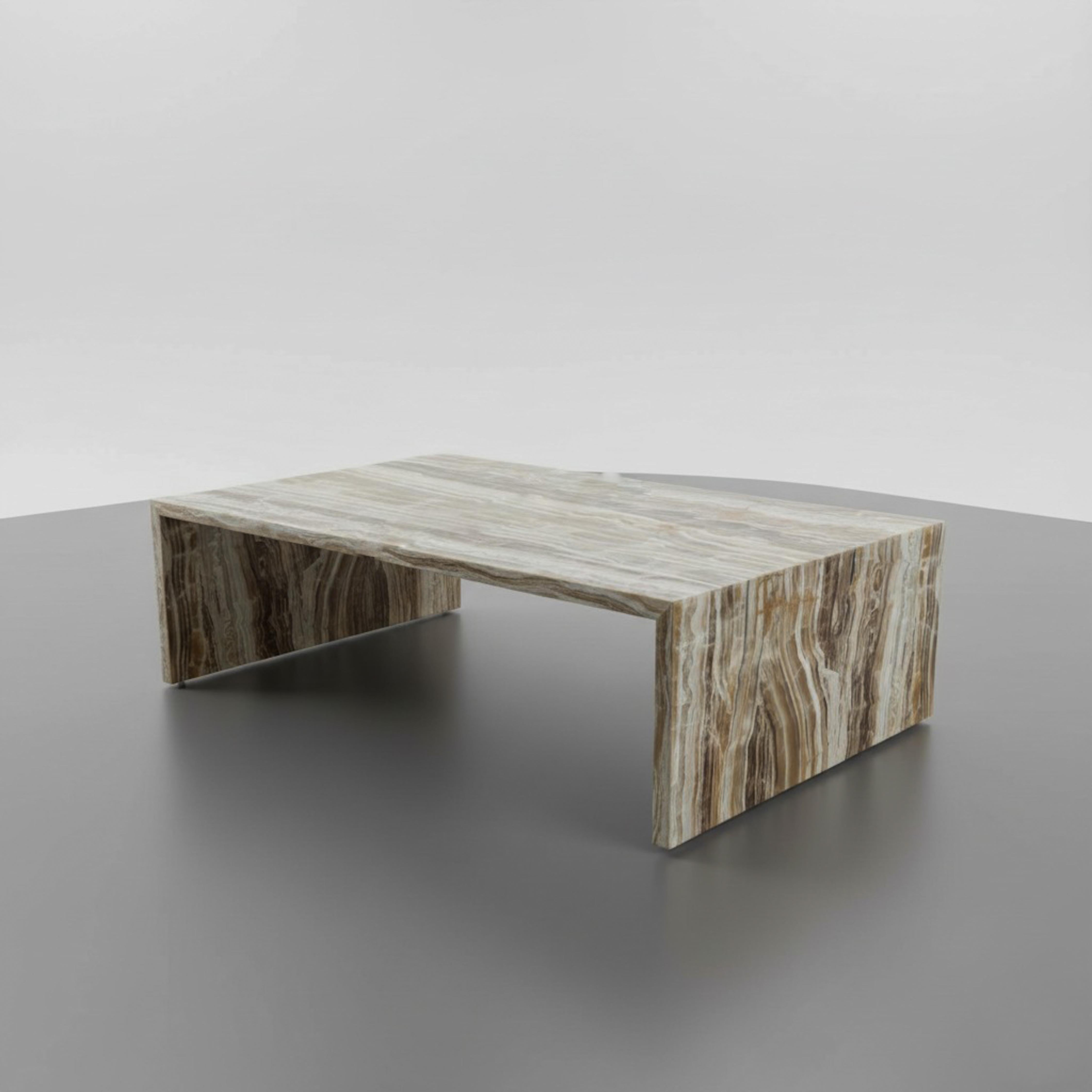 Mesa de centro escultural de mármol ónix en cascada - Mesa de mármol en cascada en Nuevo estado para la venta en İnegöl, TR