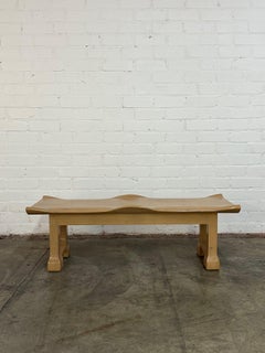 Sculptural wavvy bench handcrafted