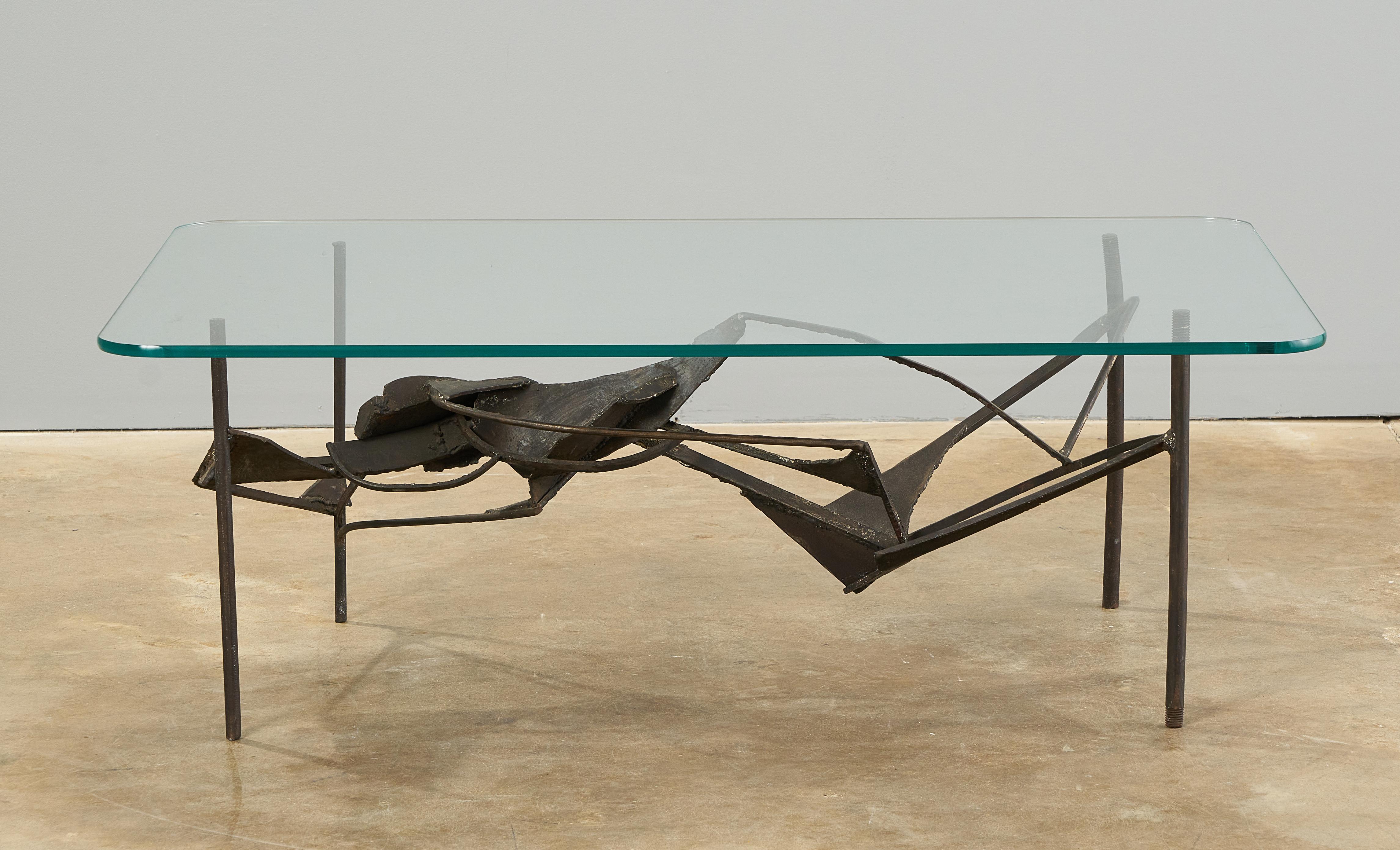 Sculptural Welded Steel Artist's Made Coffee Table 1