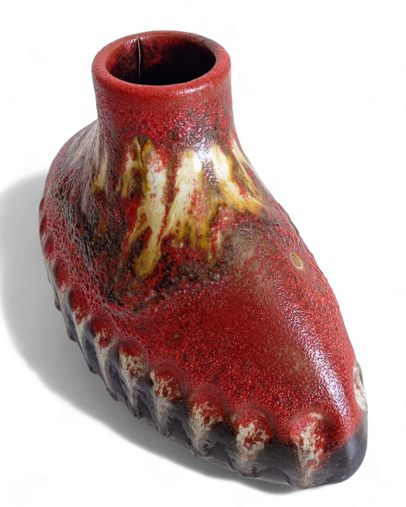 Vase sculptural en poterie d'art West German Pottery par Carstens Tönnieshof, c. 1950s en vente 3