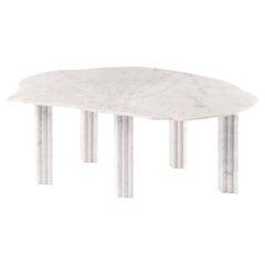 Table sculpturale en marbre blanc, Lorenzo Bini