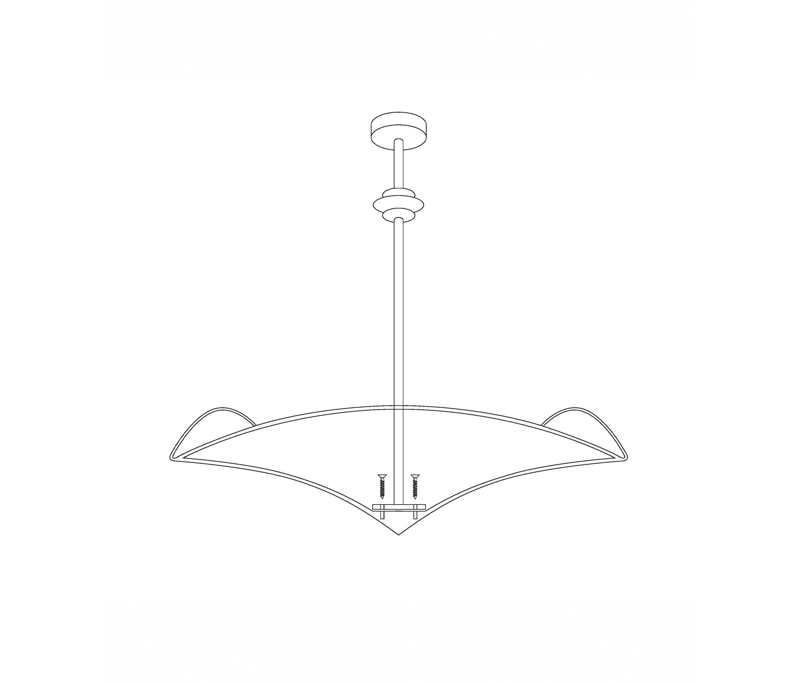 Hand-Crafted Customizable White Plaster Veris Pendant 30