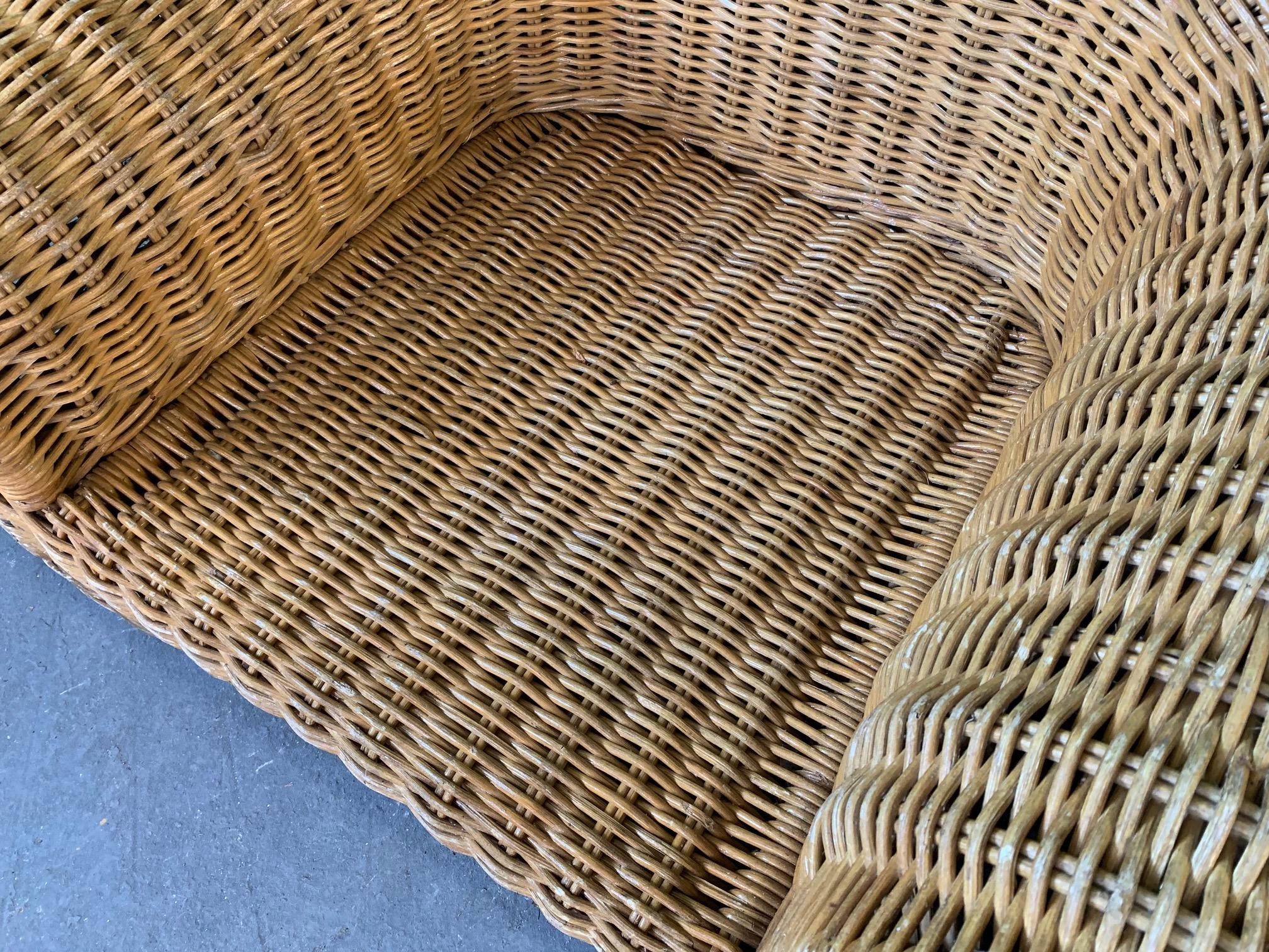 Sculptural Wicker Chair in the Manner of Michael Taylor 2