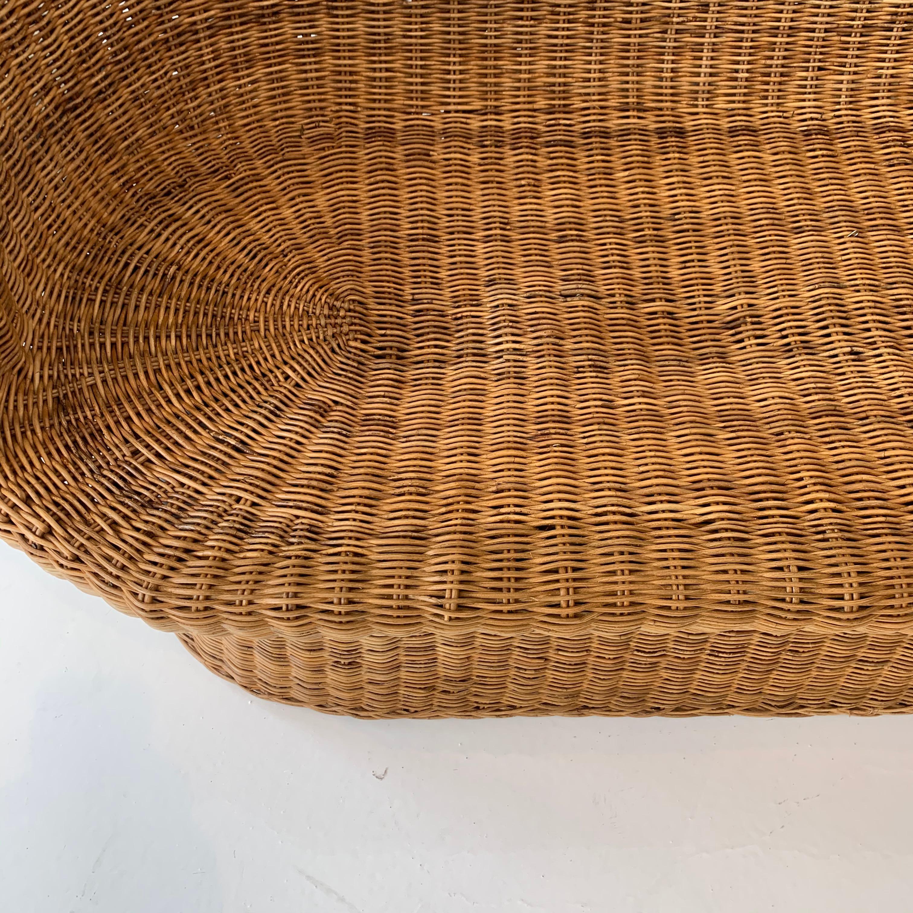 Isamu Kenmochi Sculptural Wicker Settee 6