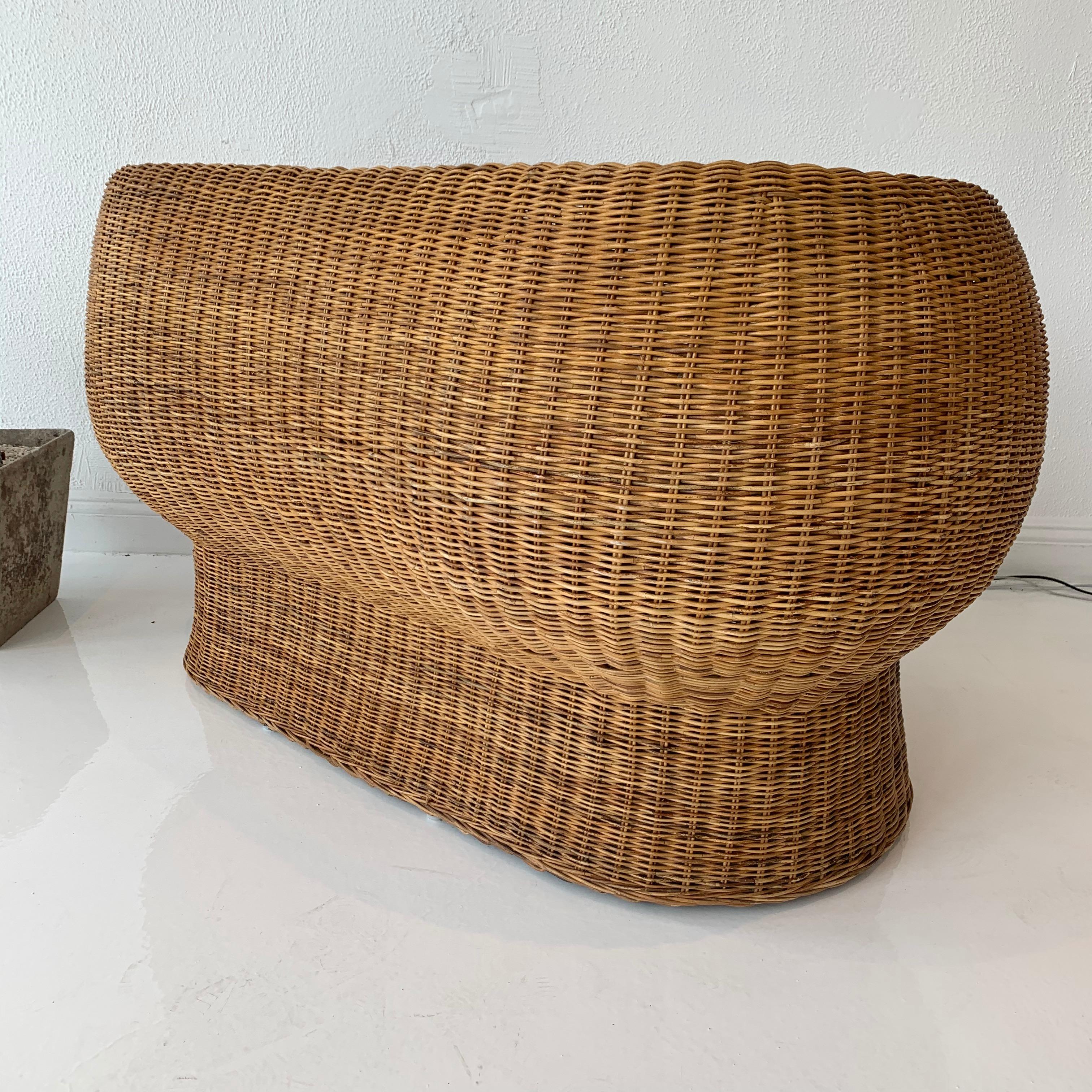  Isamu Kenmochi Sculptural Wicker Settee  1