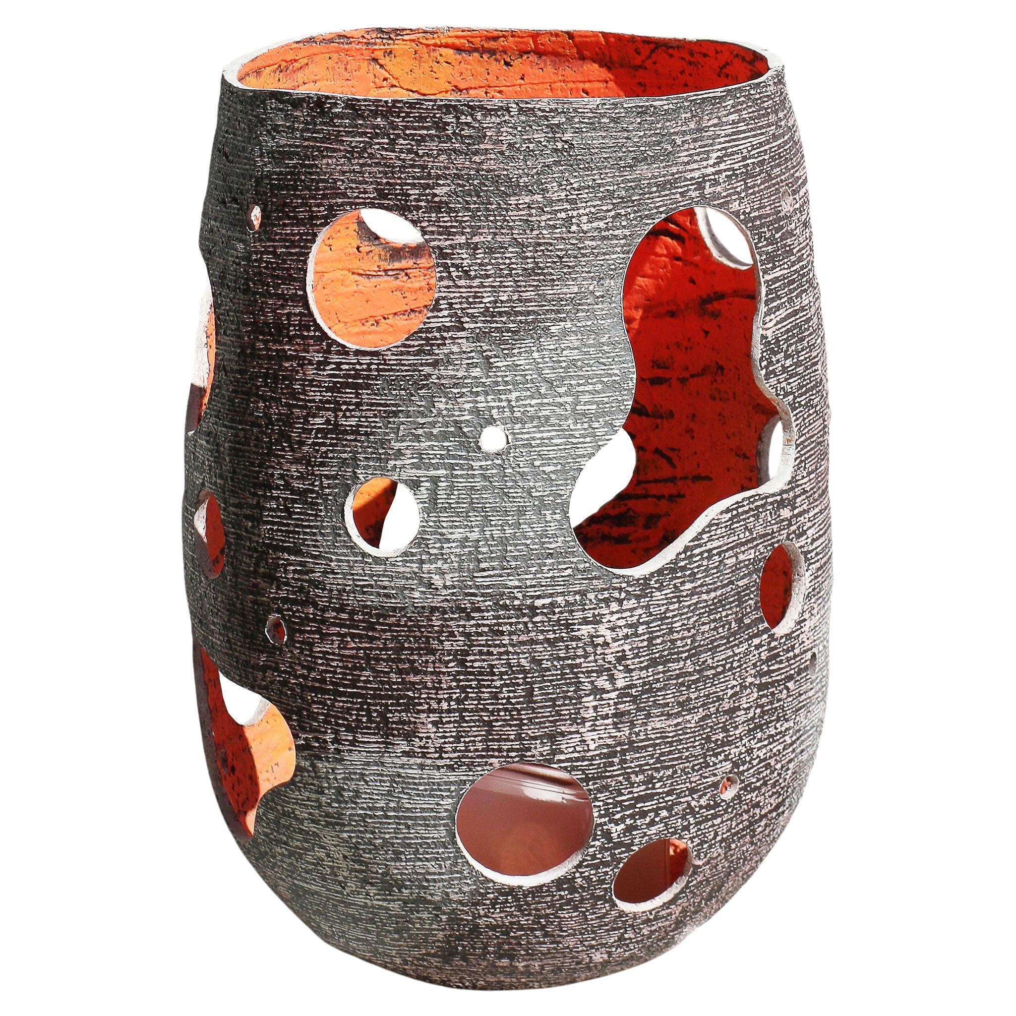 Sculptural Wide Lantern Vase by Donatas Zukauskas
