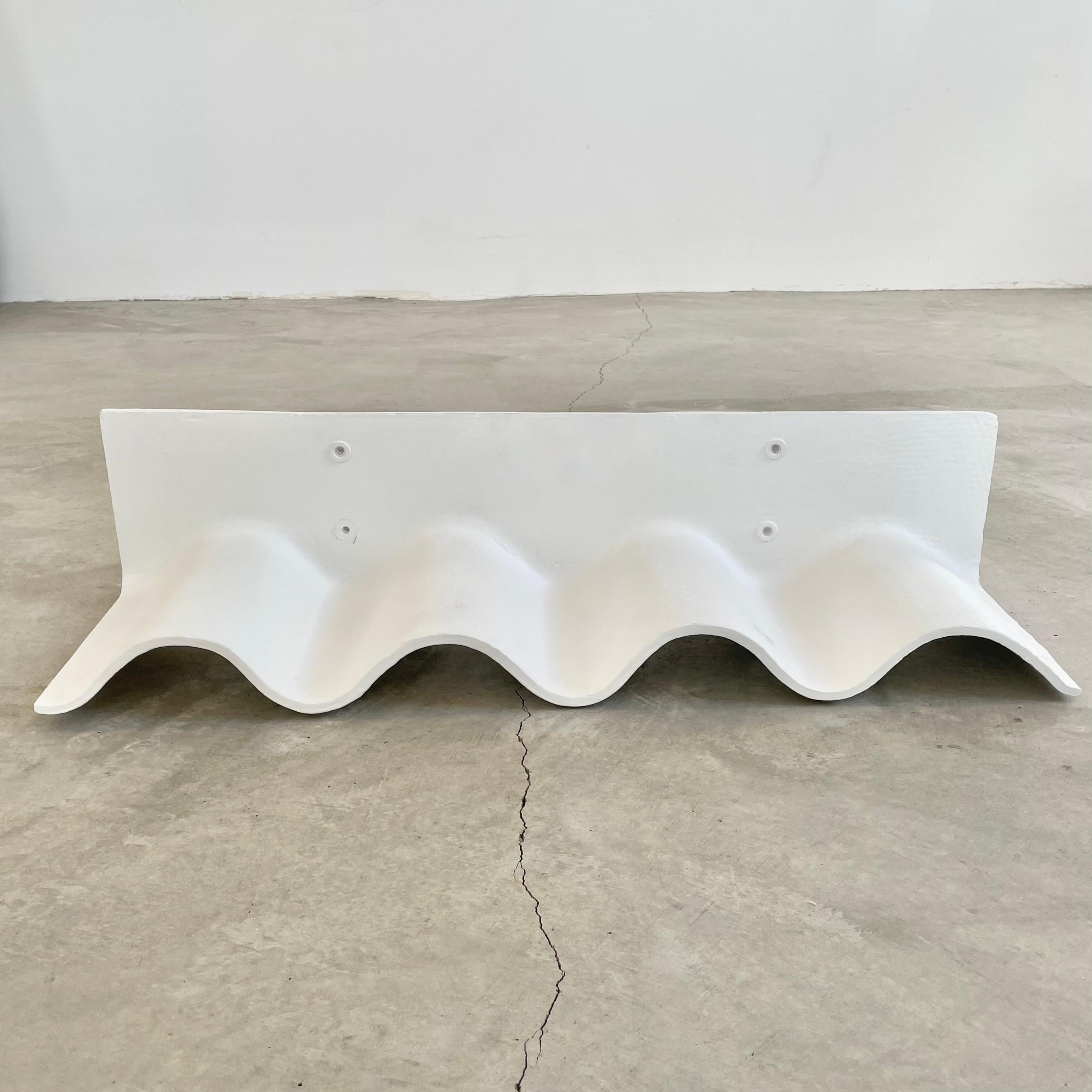Rare shelf by Willy Guhl. Taken from a public indoor pool in Germany. Perfect for rolled up towels or shampoo bottles by an outdoor shower. Excellent vintage condition. Great indoors or out. Only one available.


