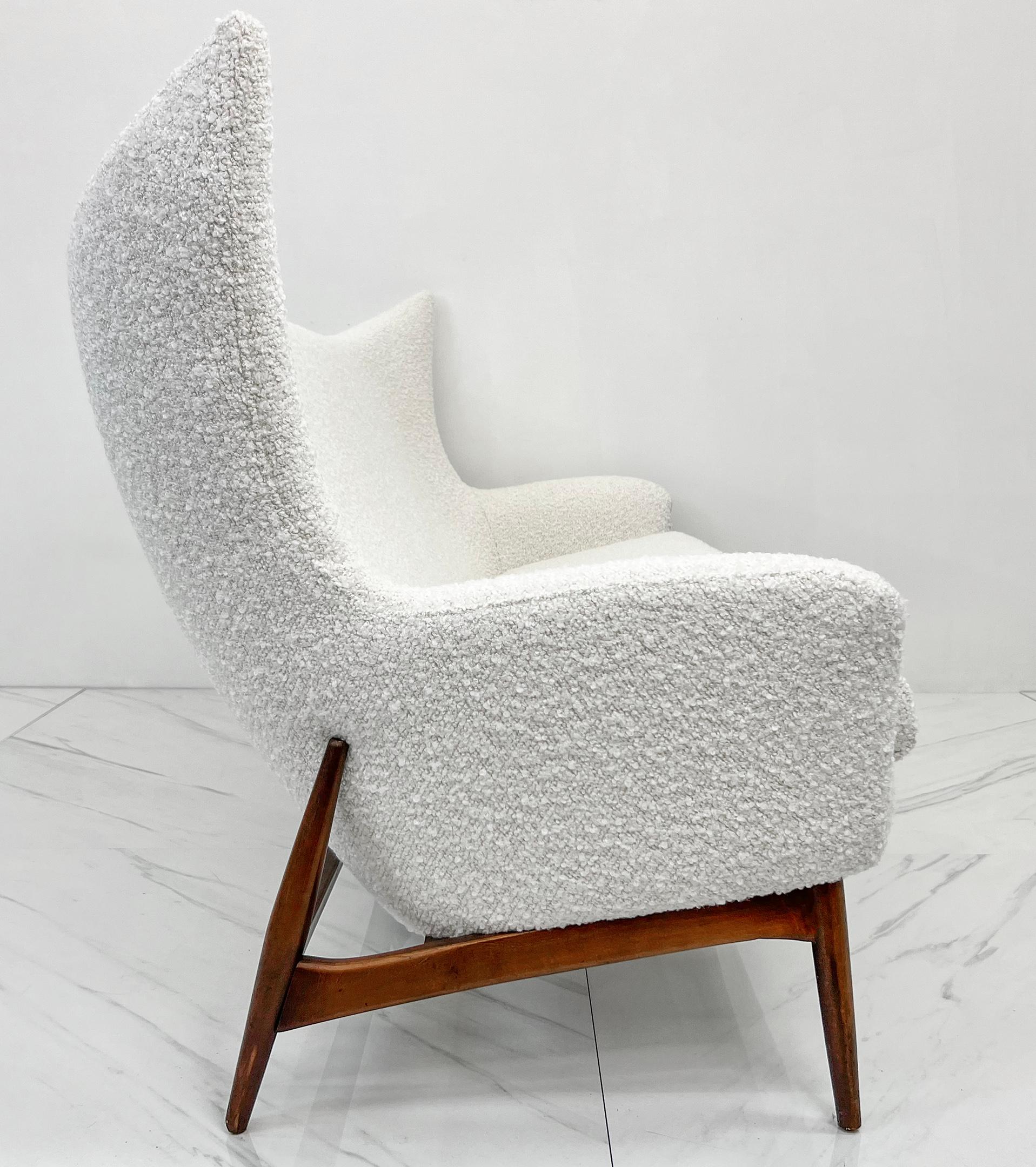 Sculptural Wingback Sofa by H.W. Klein for Bramin Mobler of Denmark, 1950's For Sale 2