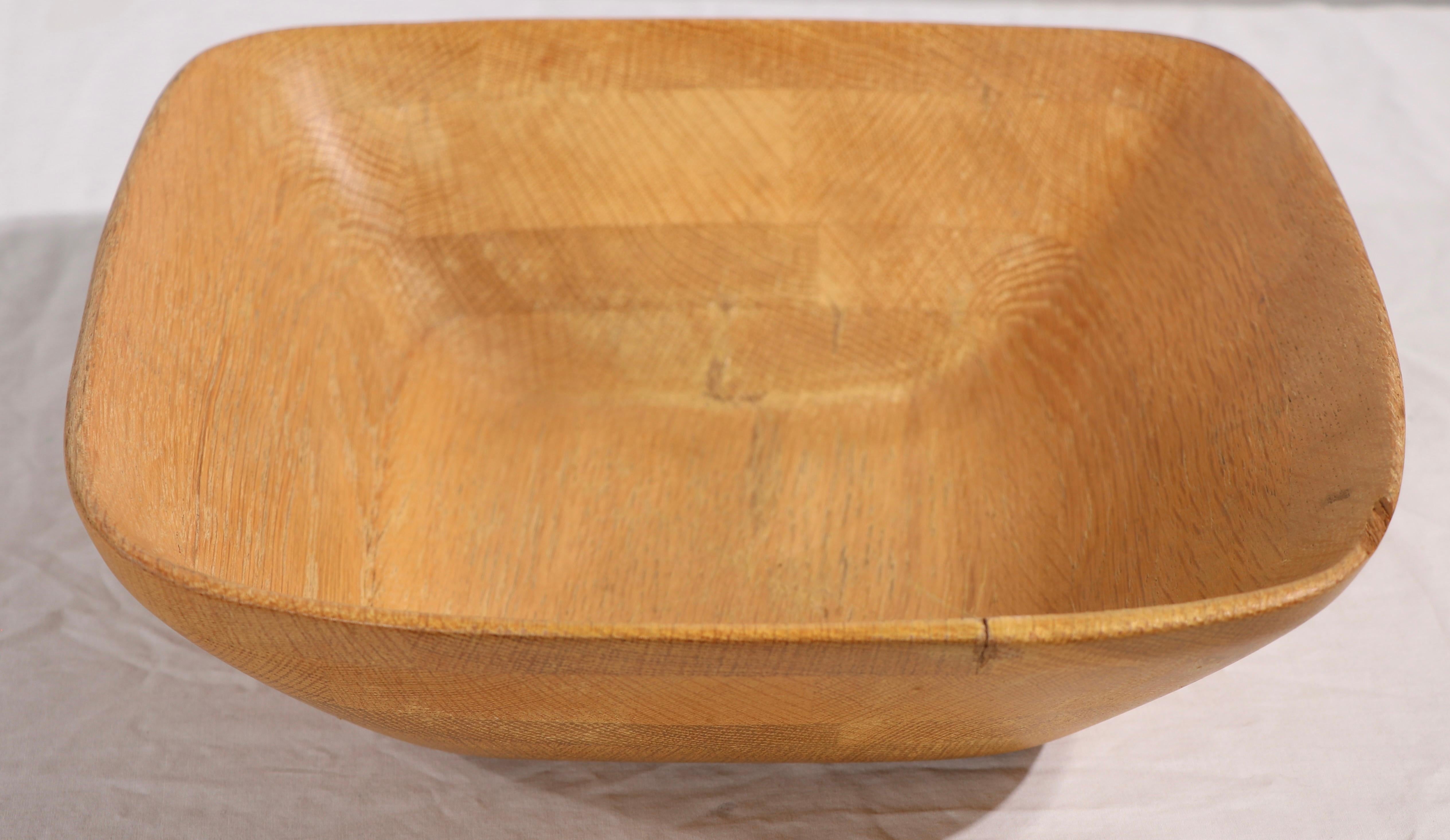 Oak Sculptural Wood Bowl by Mary Wright, Klise For Sale