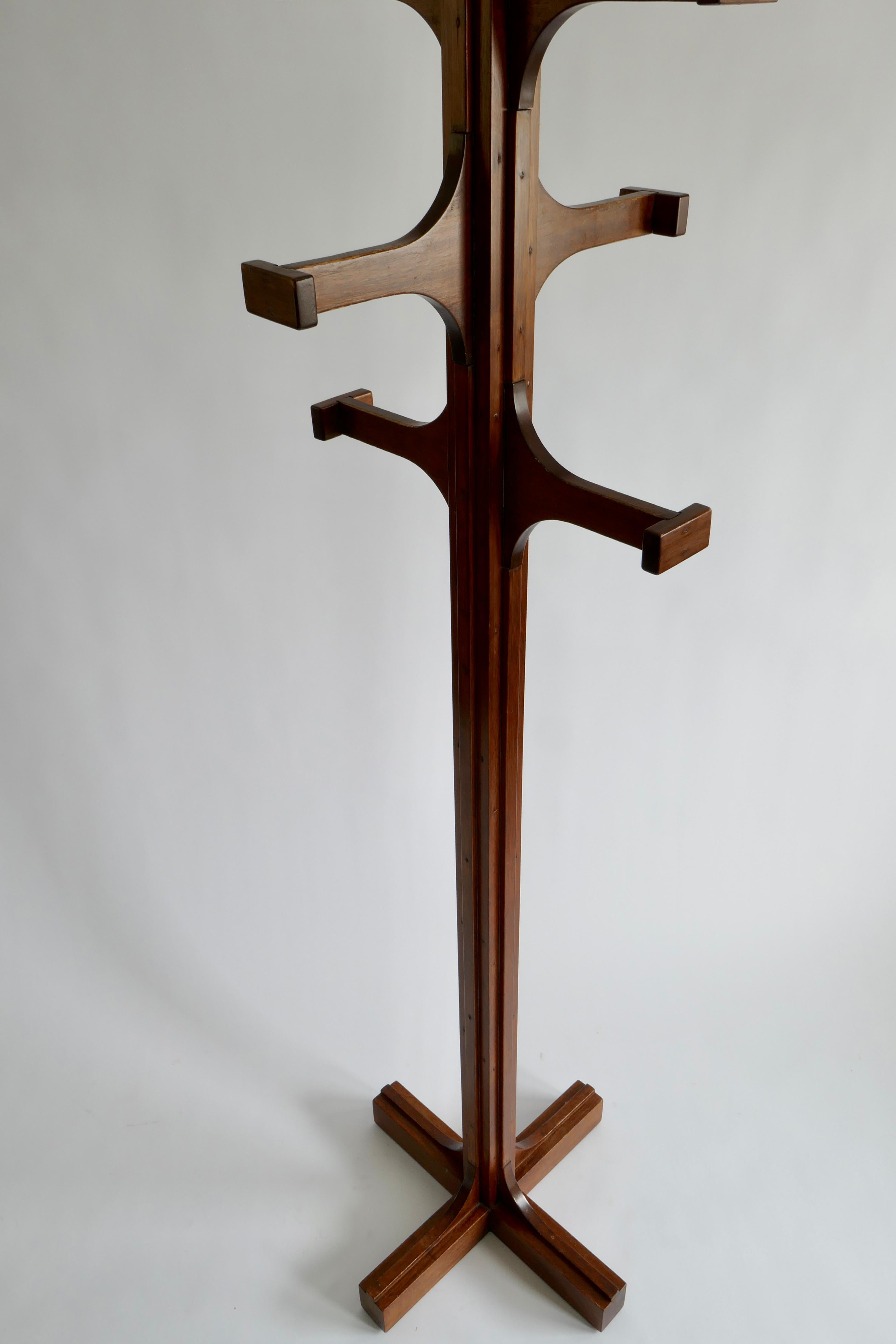 Sculptural Wood Coat Stand by Giuseppe Rivadossi, Italy, 1970s 3
