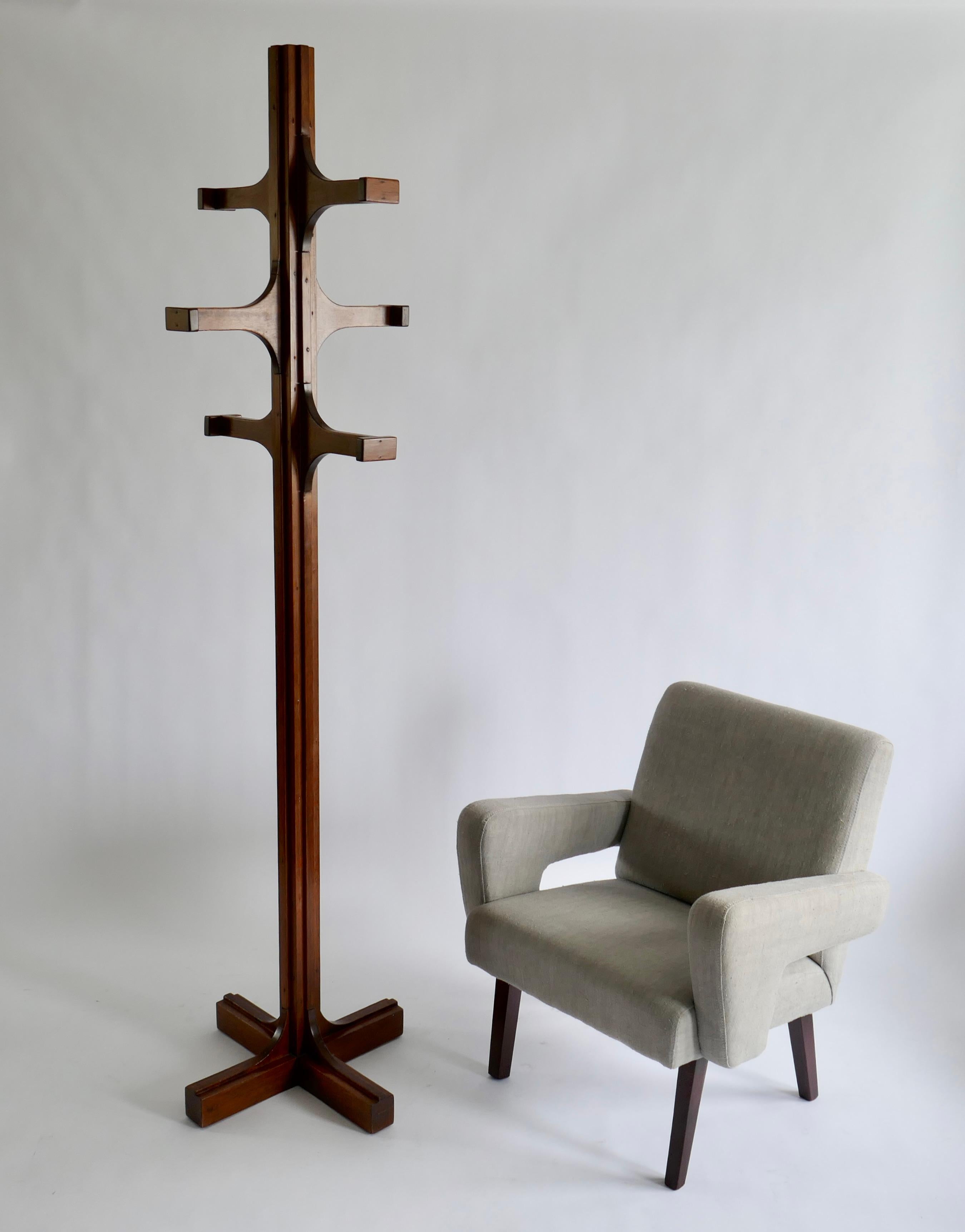 Sculptural Wood Coat Stand by Giuseppe Rivadossi, Italy, 1970s 4