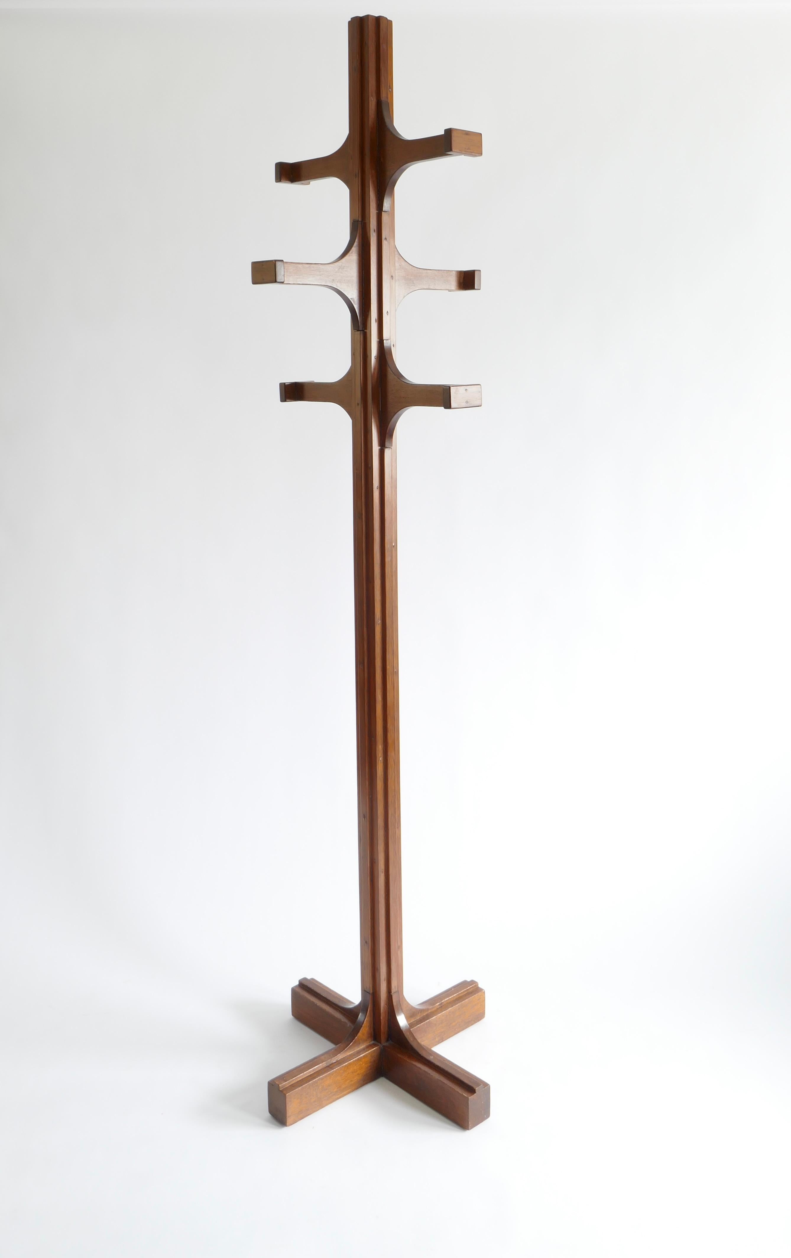 Late 20th Century Sculptural Wood Coat Stand by Giuseppe Rivadossi, Italy, 1970s